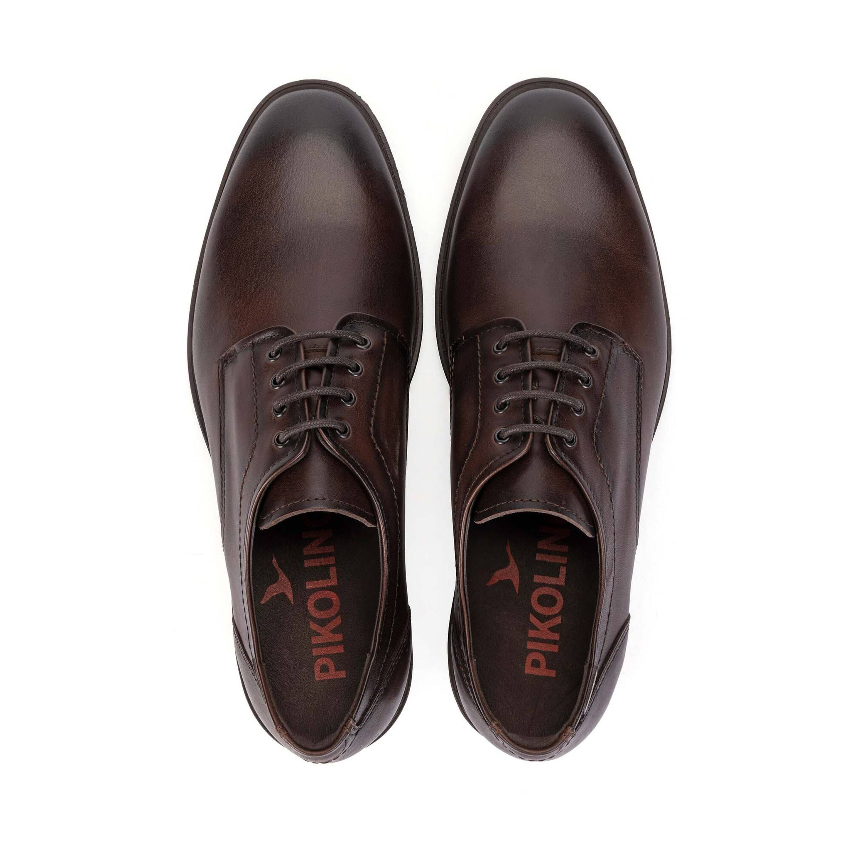 'Pamplona' men's leather lace-up shoe - brown