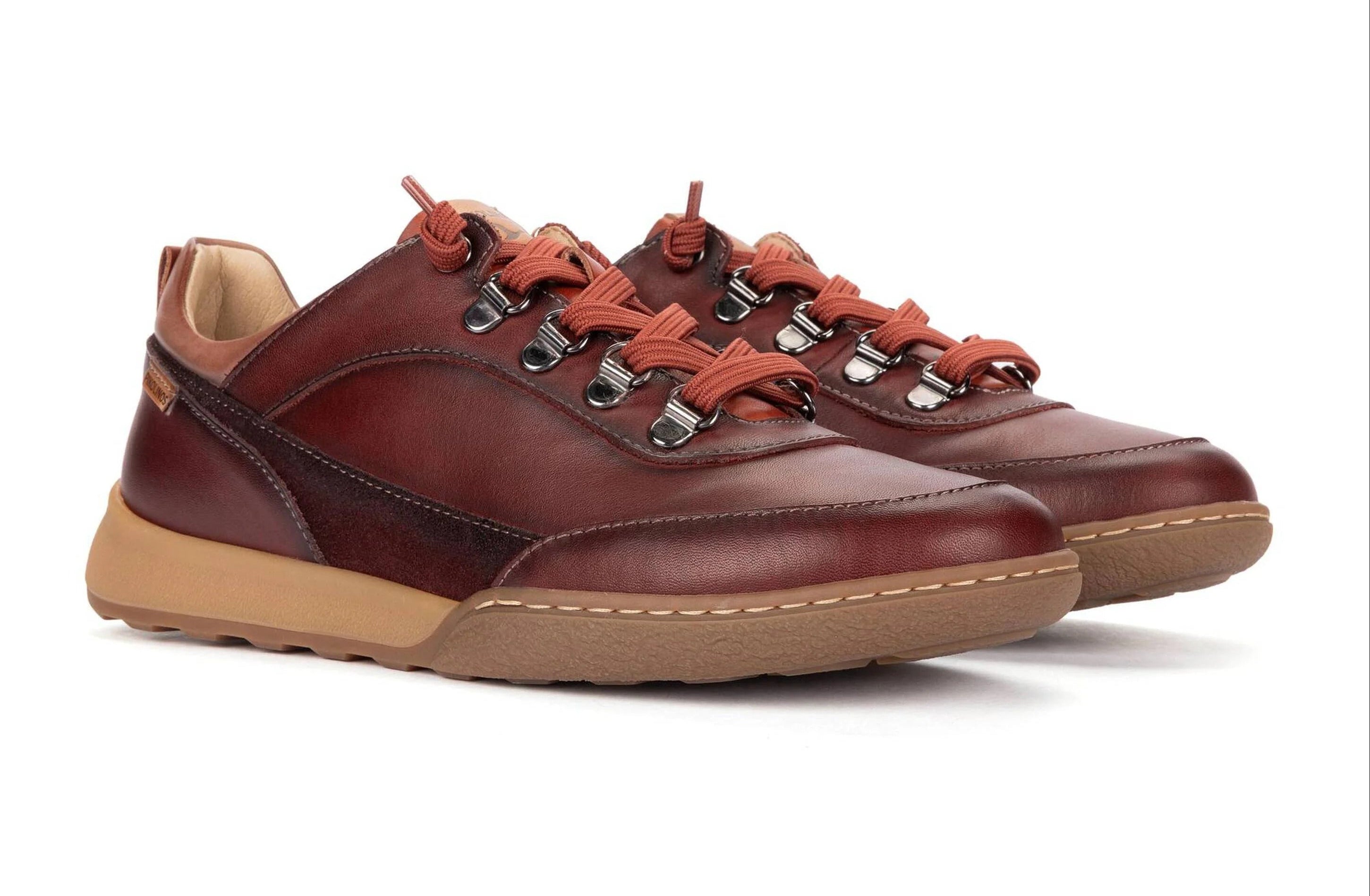 'Viana' women's leather sneaker - red
