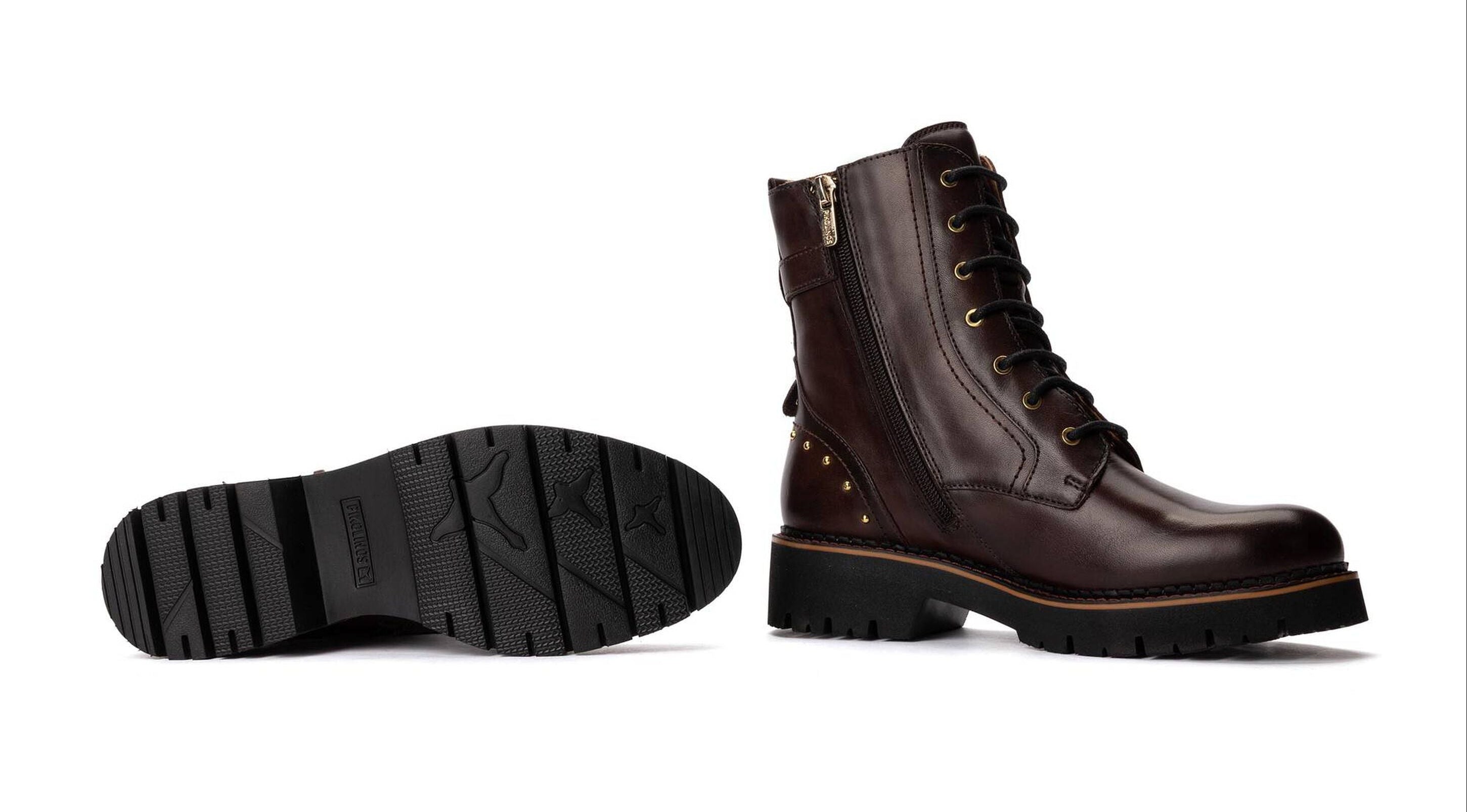 'Vicar' women's leather ankle boot - Dark Brown