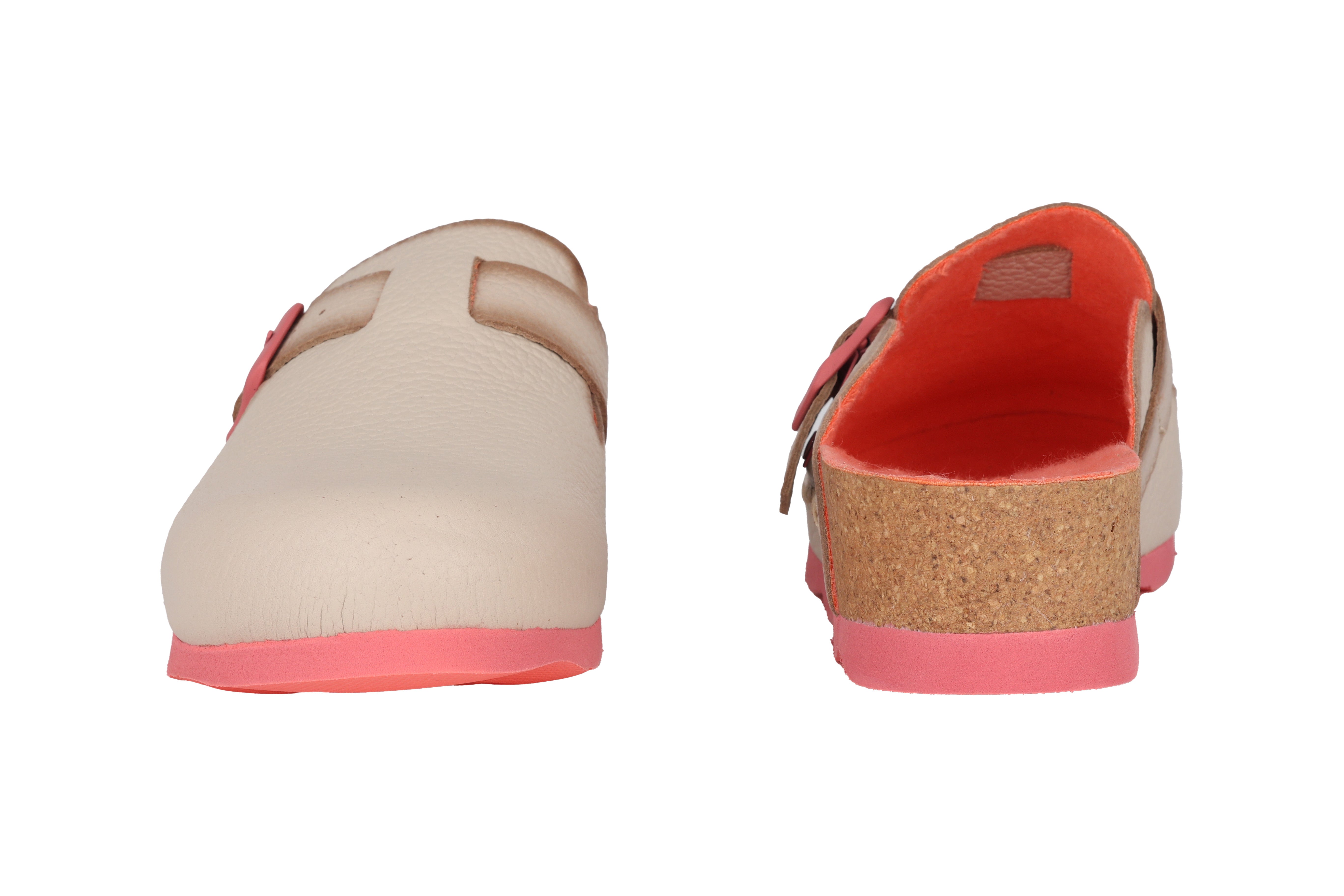 Damen-Clog „Laredo“ – Weiß-Rosa