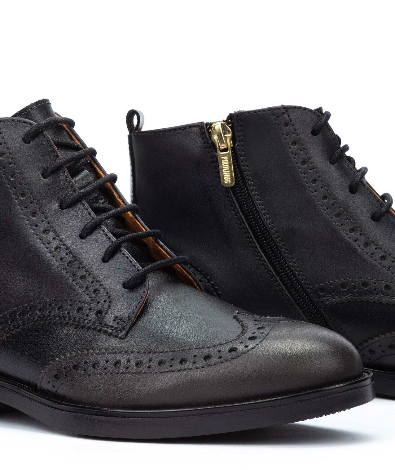 Bota mujer 'Puertollano' con cordones - cremallera - Gris - ChaplinshoesBota de mujer con cordones y cremallera 'Puertollano' - Gris Pikolinos