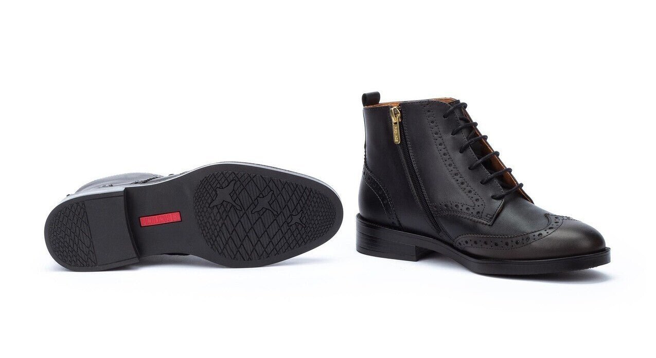 Bota mujer 'Puertollano' con cordones - cremallera - Gris - ChaplinshoesBota de mujer con cordones y cremallera 'Puertollano' - Gris Pikolinos