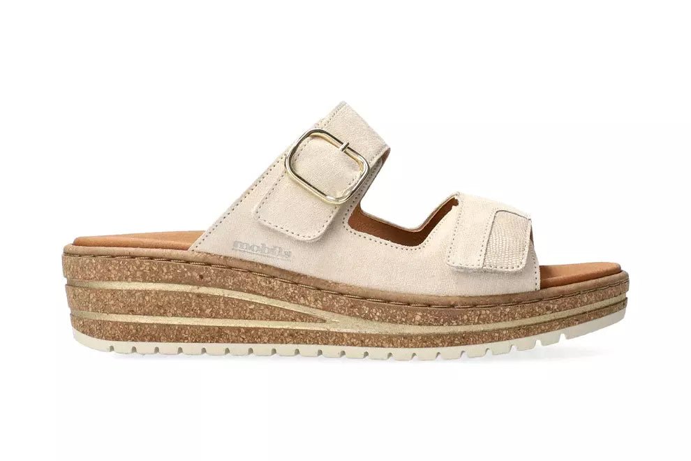 Damessandaal 'Randya' brede pasvorm (H) - taupe - ChaplinshoesDamessandaal 'Randya' brede pasvorm (H) - taupeMephisto