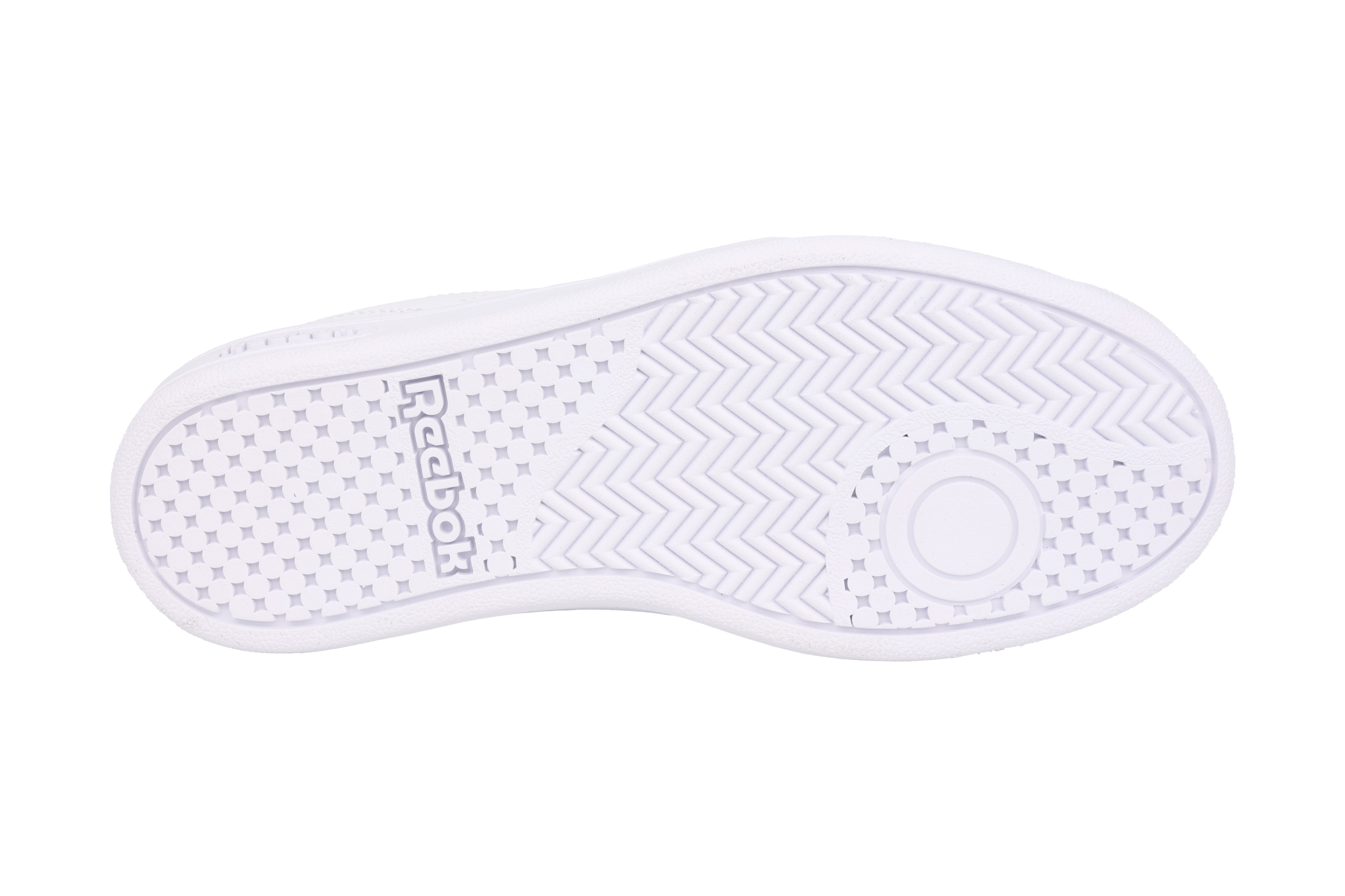 'Court Clean' women's lace-up sneaker shoe- White