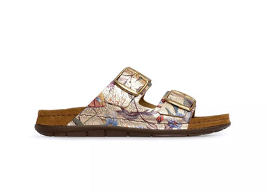 'Rodigo - D' dames slide sandaal - goud mix - Chaplinshoes'Rodigo - D' dames slide sandaal - goud mixRohde