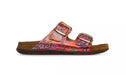 'Rodigo - D' dames slide sandaal - rood mix - Chaplinshoes'Rodigo - D' dames slide sandaal - rood mixRohde