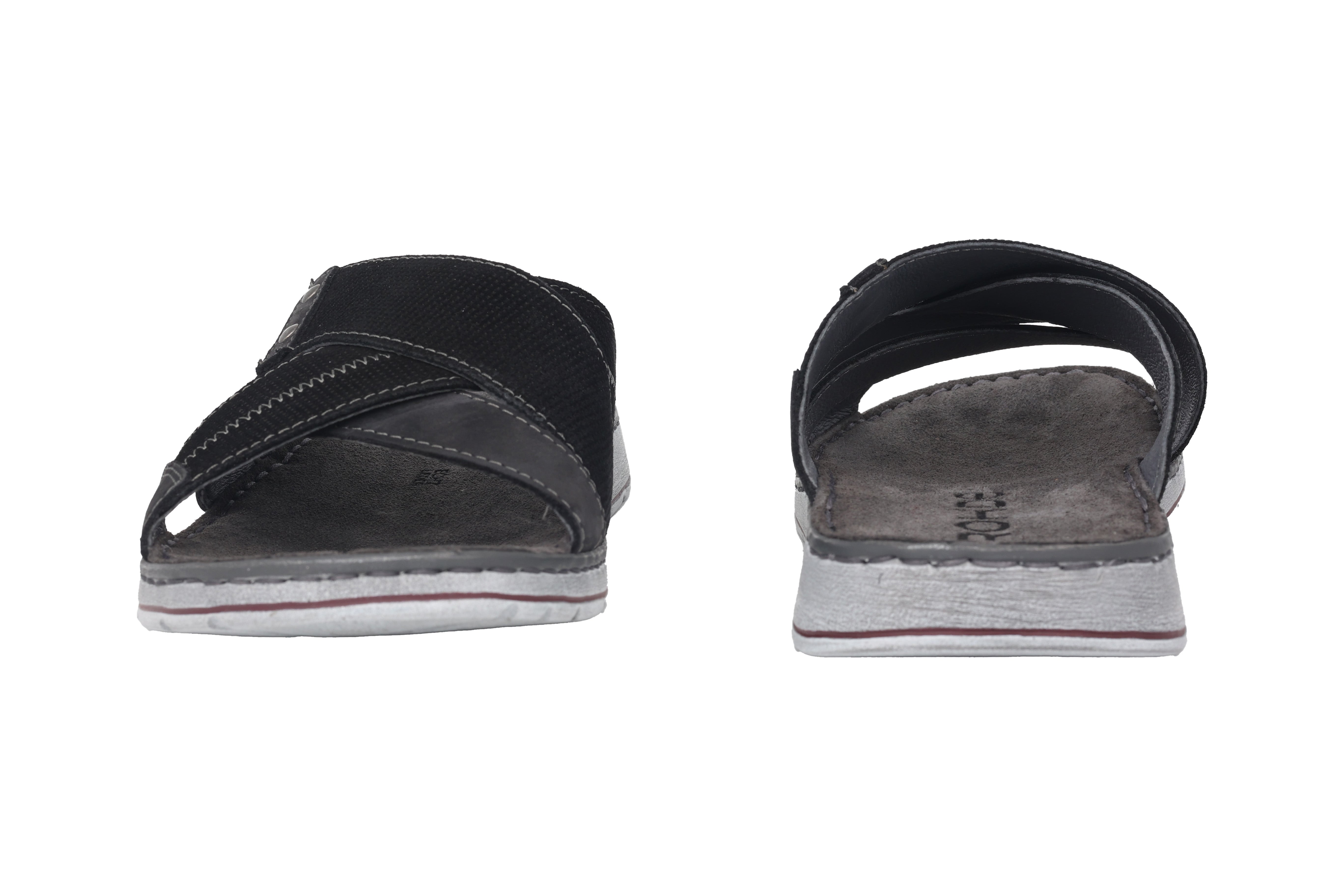 Sandalo slide da uomo 'Brunello' - Nero