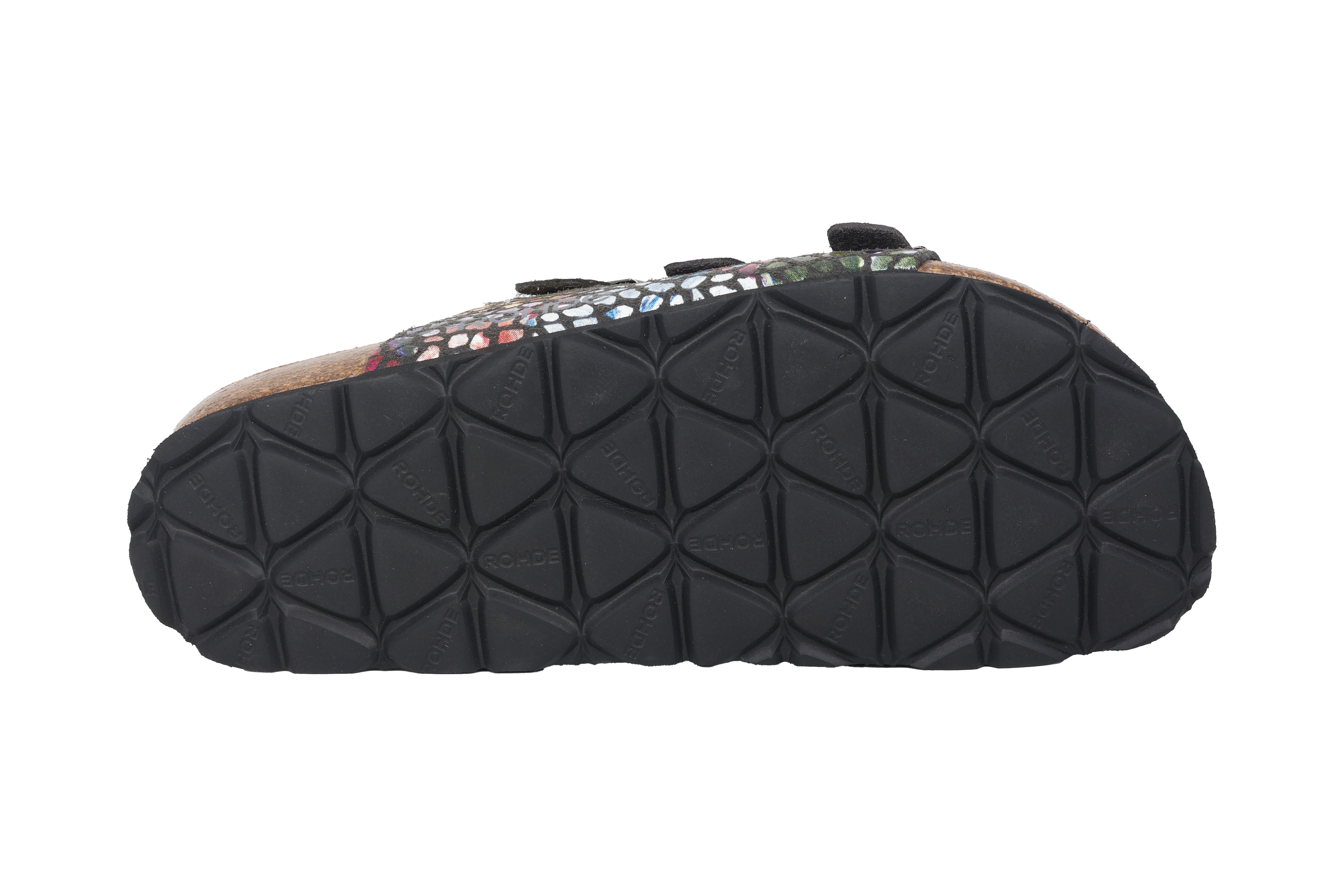 'Alba' women's triple strap sandal - Multicolour