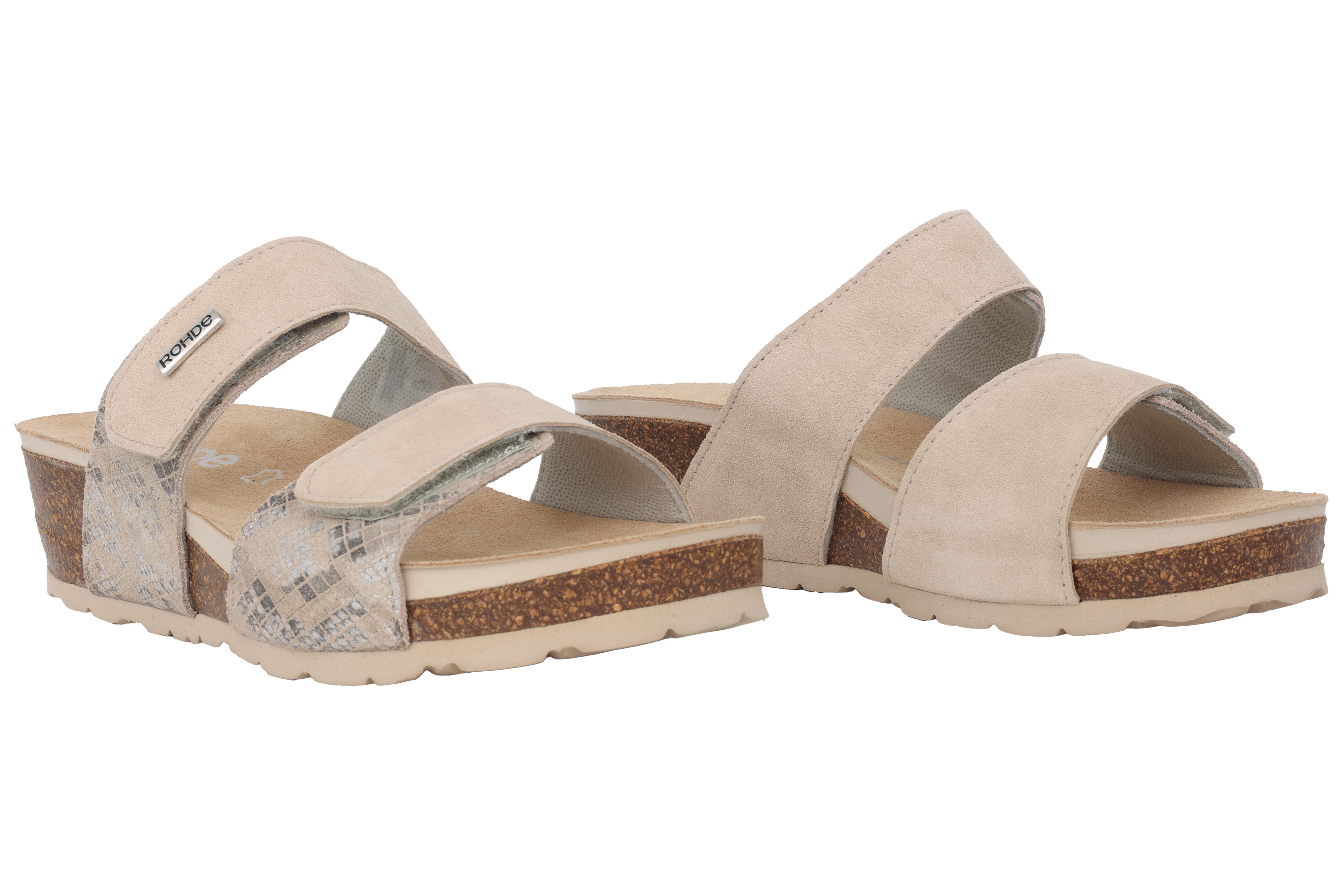 Sandalo da donna con doppio cinturino "Elba" - beige