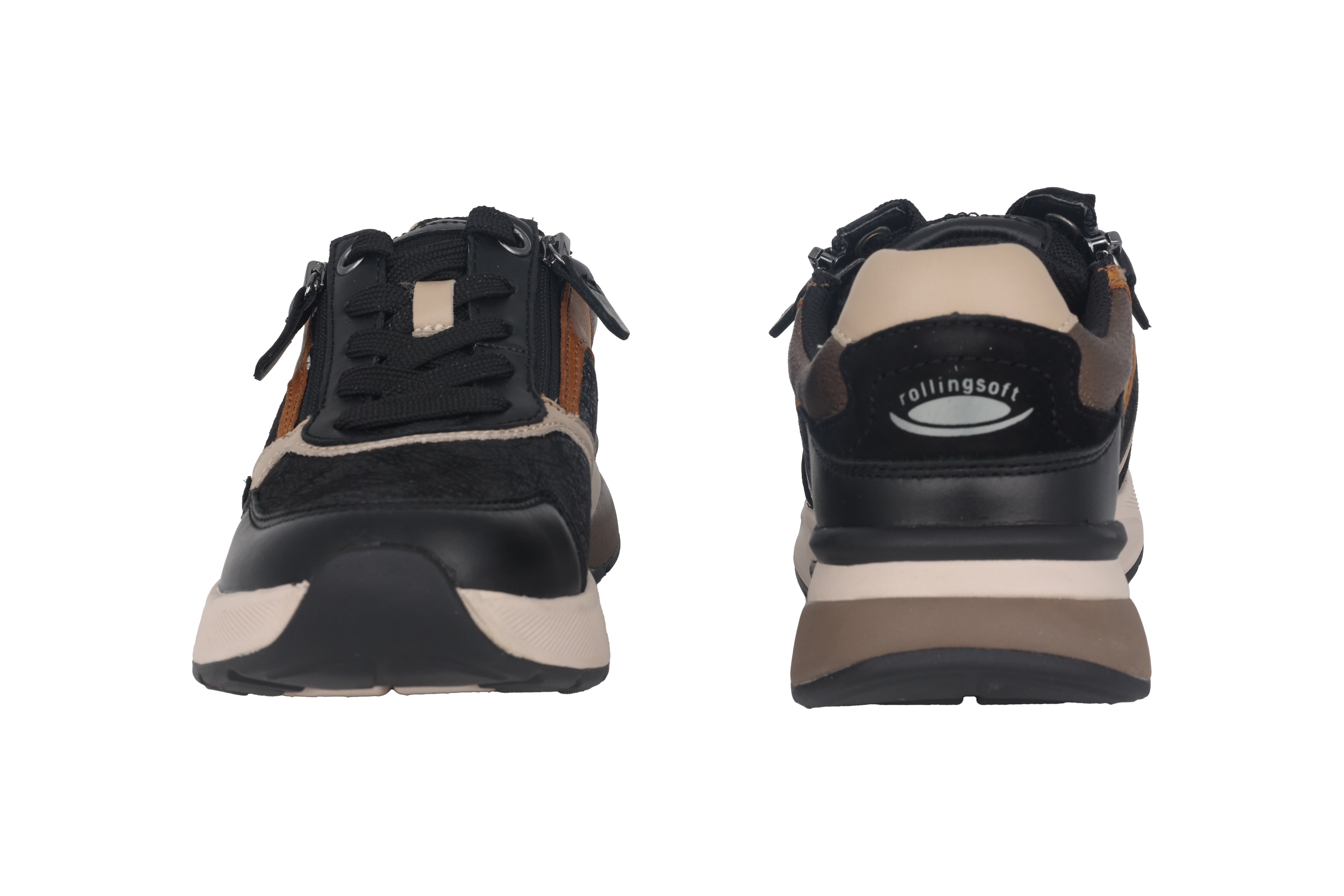 Sneaker da passeggio con lacci da donna '56.847.65' - Mix nero