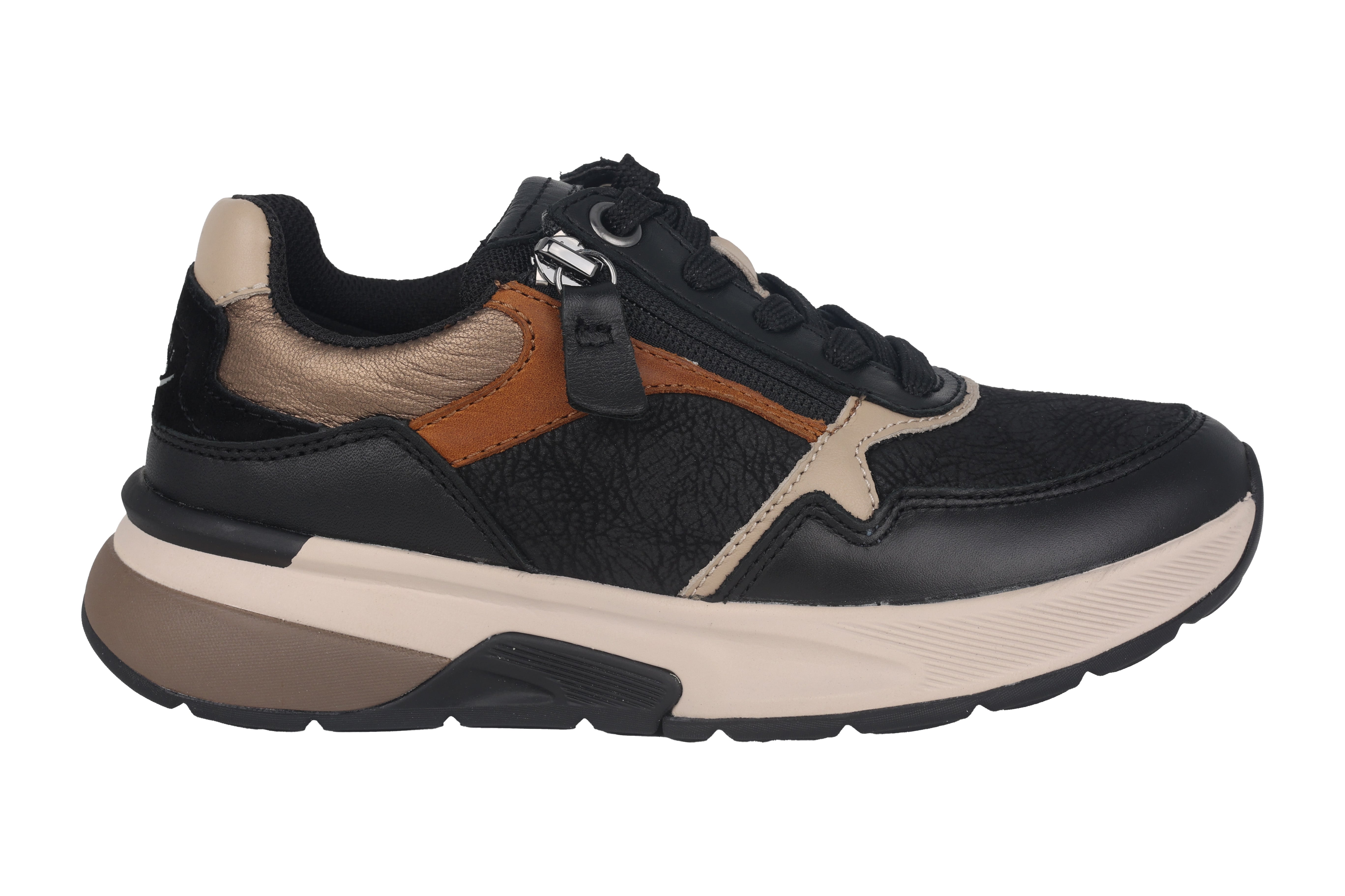 Sneaker da passeggio con lacci da donna '56.847.65' - Mix nero