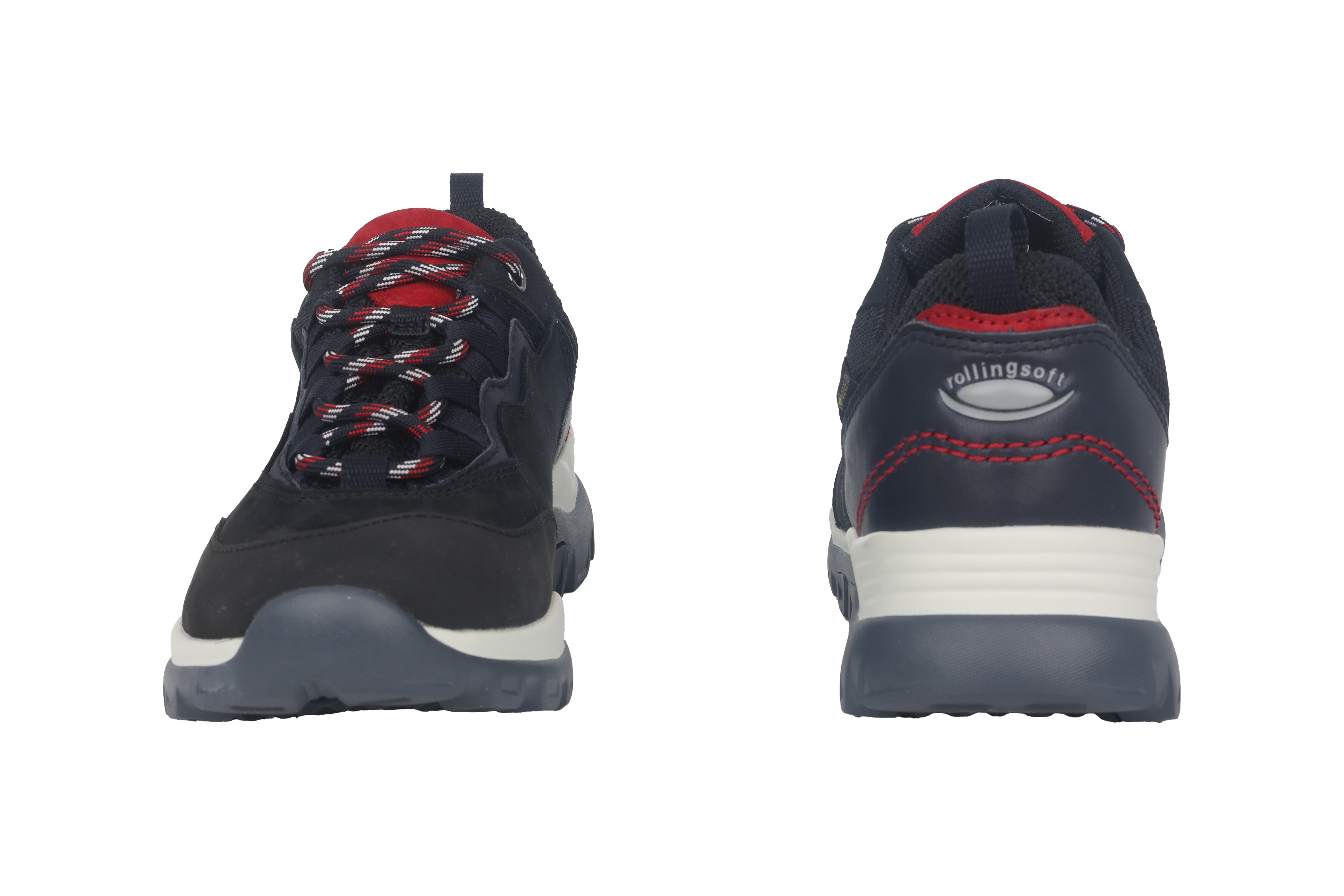 Waterdichte, oprolbare veterschoenen voor dames '96.927.46' - Blauw