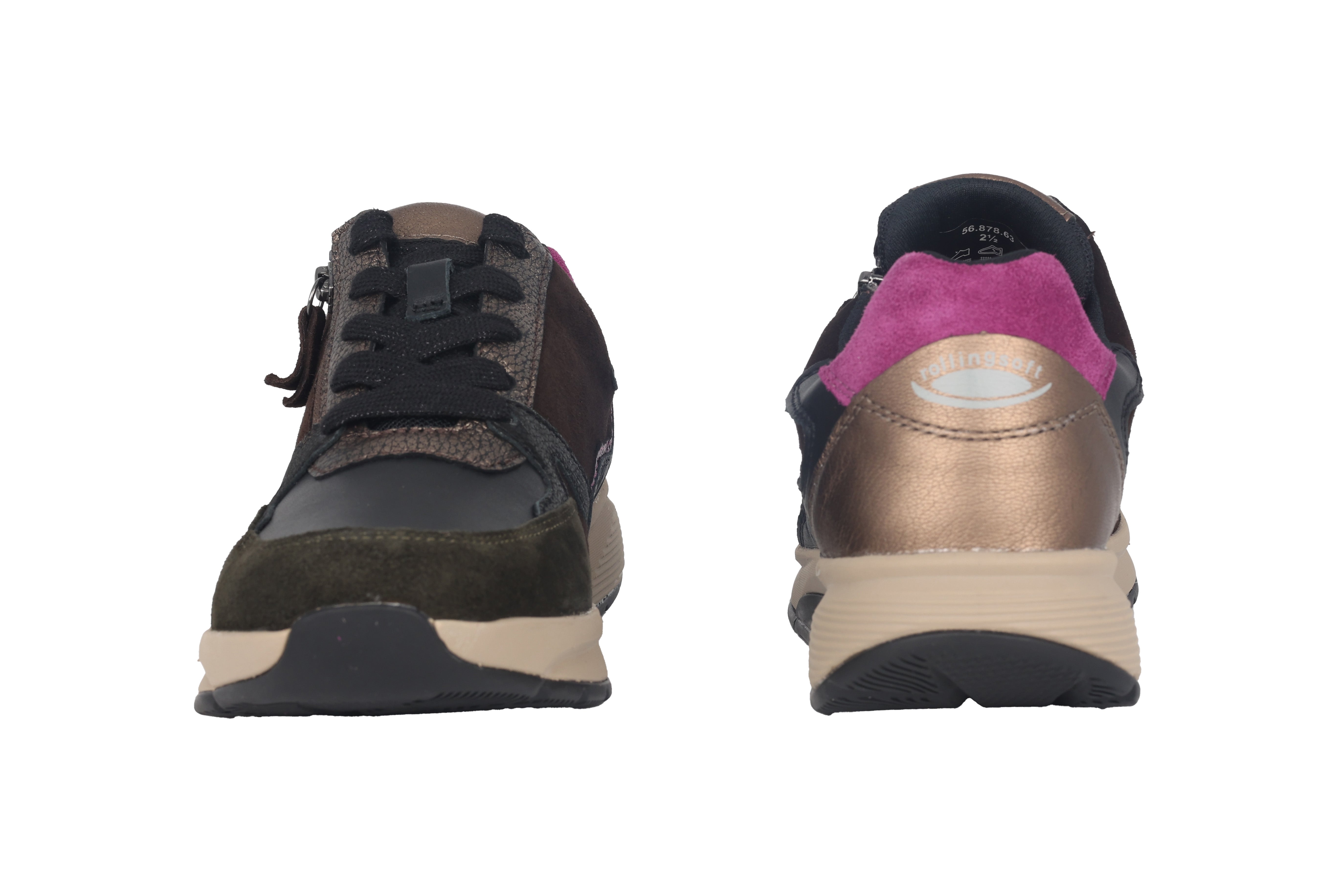 Scarpe da passeggio da donna '56.878.63' - Mix nero verde rosa