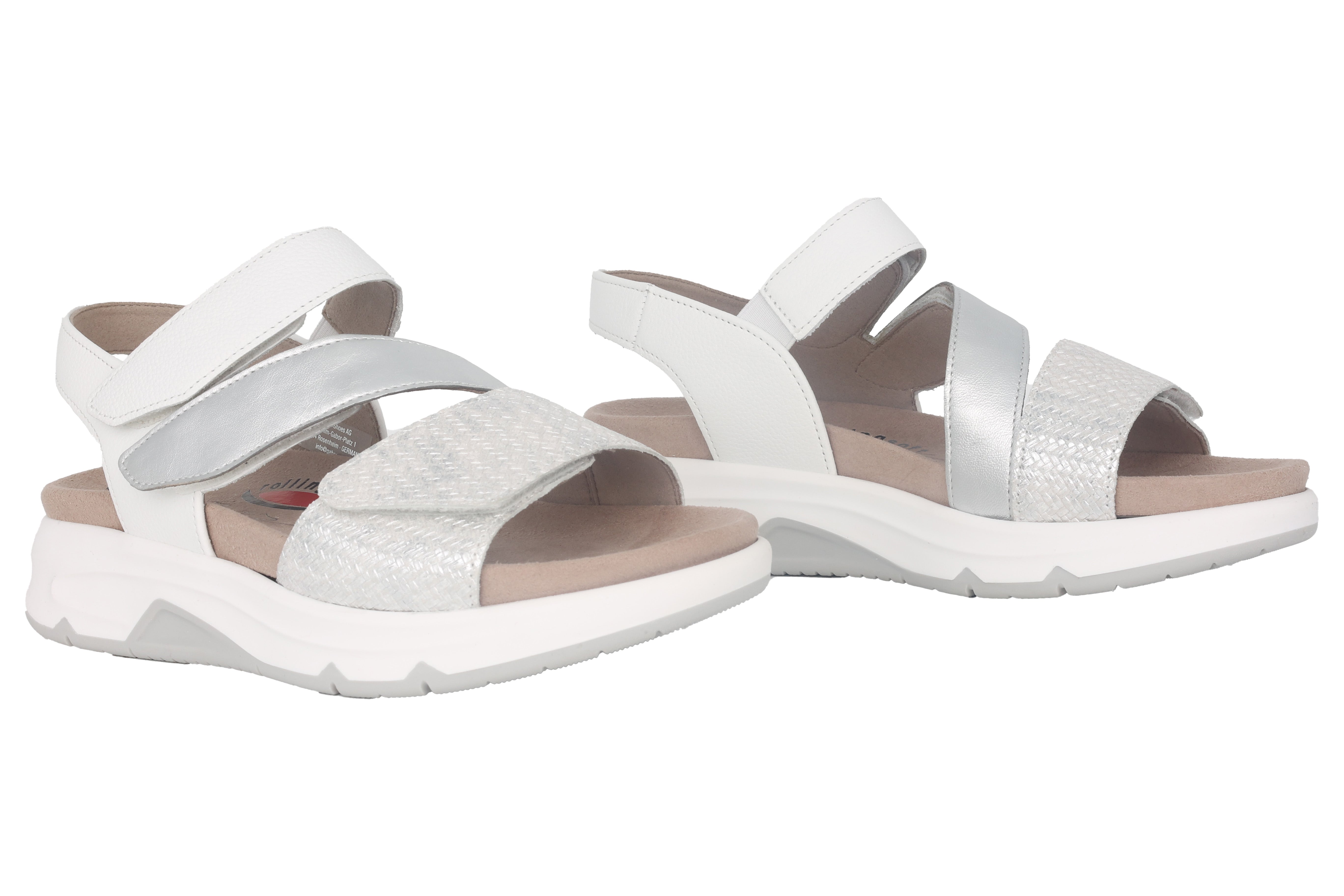'66.882.51' women's walking rolling sandal - white