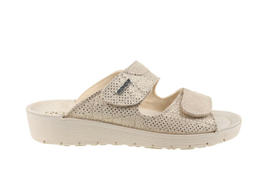 'Roma' damessandaal met dubbele bandjes - Beige - Chaplinshoes'Roma' damessandaal met dubbele bandjes - BeigeRohde