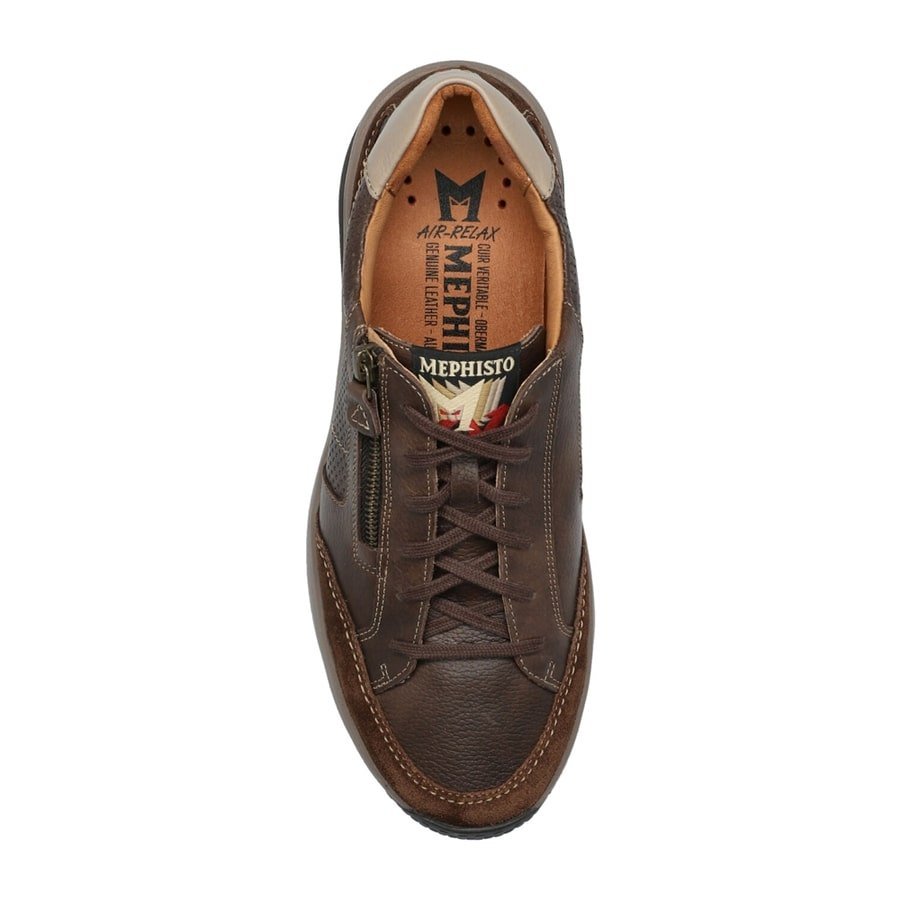 Sneaker uomo stringata 'Sacco' - marrone - ChaplinshoesSneaker stringata da uomo 'Sacco' - Mephisto marrone
