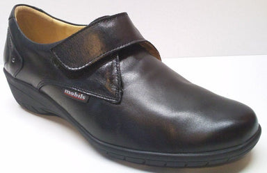 Scarpa da donna con cinturino ergonomico a calzata larga 'SEIDY' (H) - Nero - ChaplinshoesScarpa da donna con cinturino ergonomico a vestibilità ampia (H) 'SEIDY' - BlackMephisto