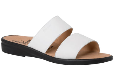 Sandalia tipo chancla de corte pequeño para mujer 'Sonnica' - blanco - Chaplinshoes'Sonnica' Sandalia tipo chancla de talla pequeña para mujer - blancoGanter