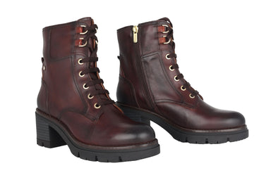 'Soria' Botas de mujer con cordones y cremallera - Marrón oscuro - ChaplinshoesBotas de mujer con cordones y cremallera 'Soria' - Marrón oscuro Pikolinos