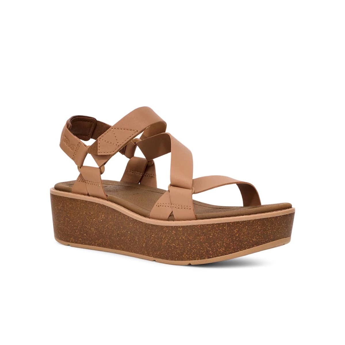 Sandalia mujer 'Madera Wedge' - Marrón