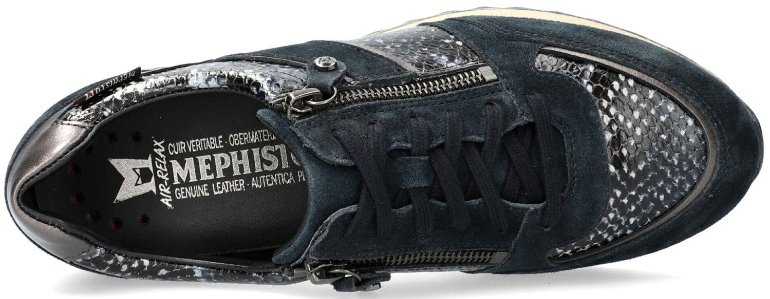 Zapatilla de mujer 'Toscana' con cordones y cremallera - Azul - ChaplinshoesZapatilla de mujer 'Toscana' con encaje y cremallera - AzulMephisto