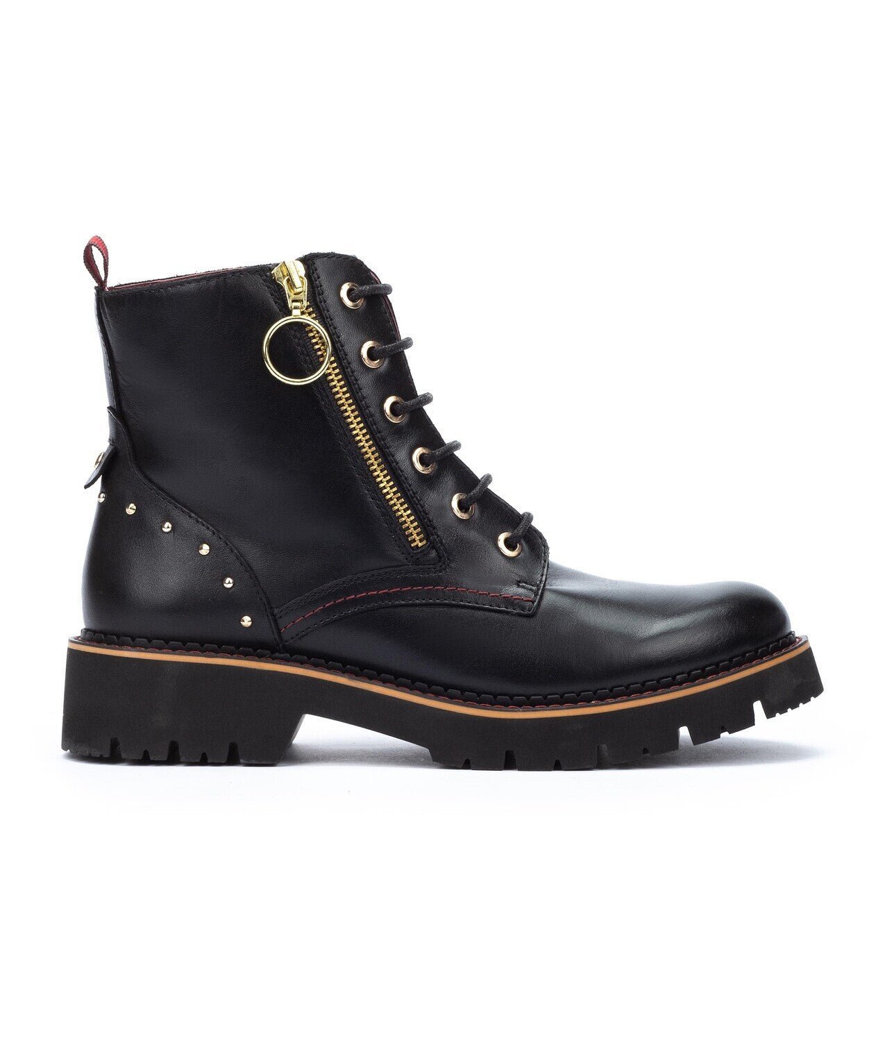 Bota con cordones para mujer 'Vicar' - Cremallera - Negro - ChaplinshoesBota de mujer con cordones y cremallera 'Vicar' - NegroPikolinos