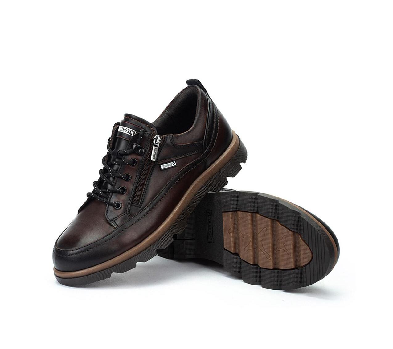 Scarpa con lacci e zip da uomo 'Vigo' - Marrone