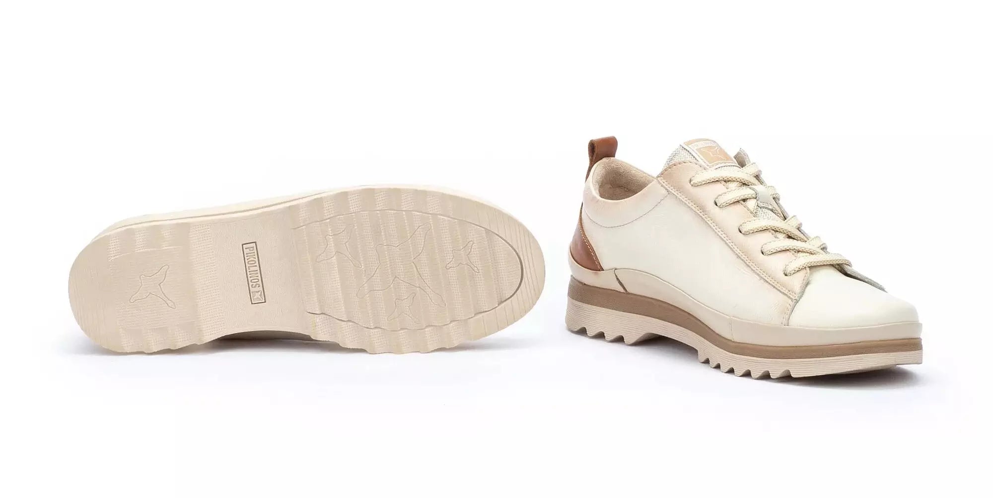 Sneaker stringata da donna 'Vigo' - bianco sporco - ChaplinshoesSneaker con lacci da donna "Vigo" - Pikolinos bianco sporco