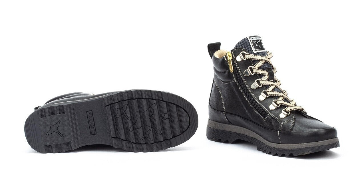 Stivaletto donna in pizzo - zip 'Vigo' - Nero - ChaplinshoesStivaletto con cerniera in pizzo da donna 'Vigo' - NeroPikolinos