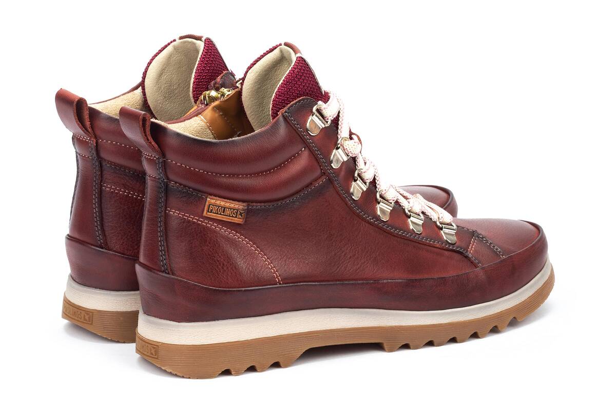 Stivaletto donna in pizzo - zip 'Vigo' - Rosso - ChaplinshoesStivaletto con cerniera in pizzo da donna 'Vigo' - RossoPikolinos