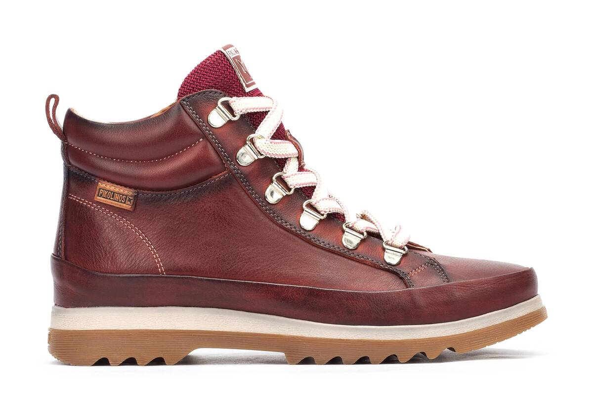 Stivaletto donna in pizzo - zip 'Vigo' - Rosso - ChaplinshoesStivaletto con cerniera in pizzo da donna 'Vigo' - RossoPikolinos