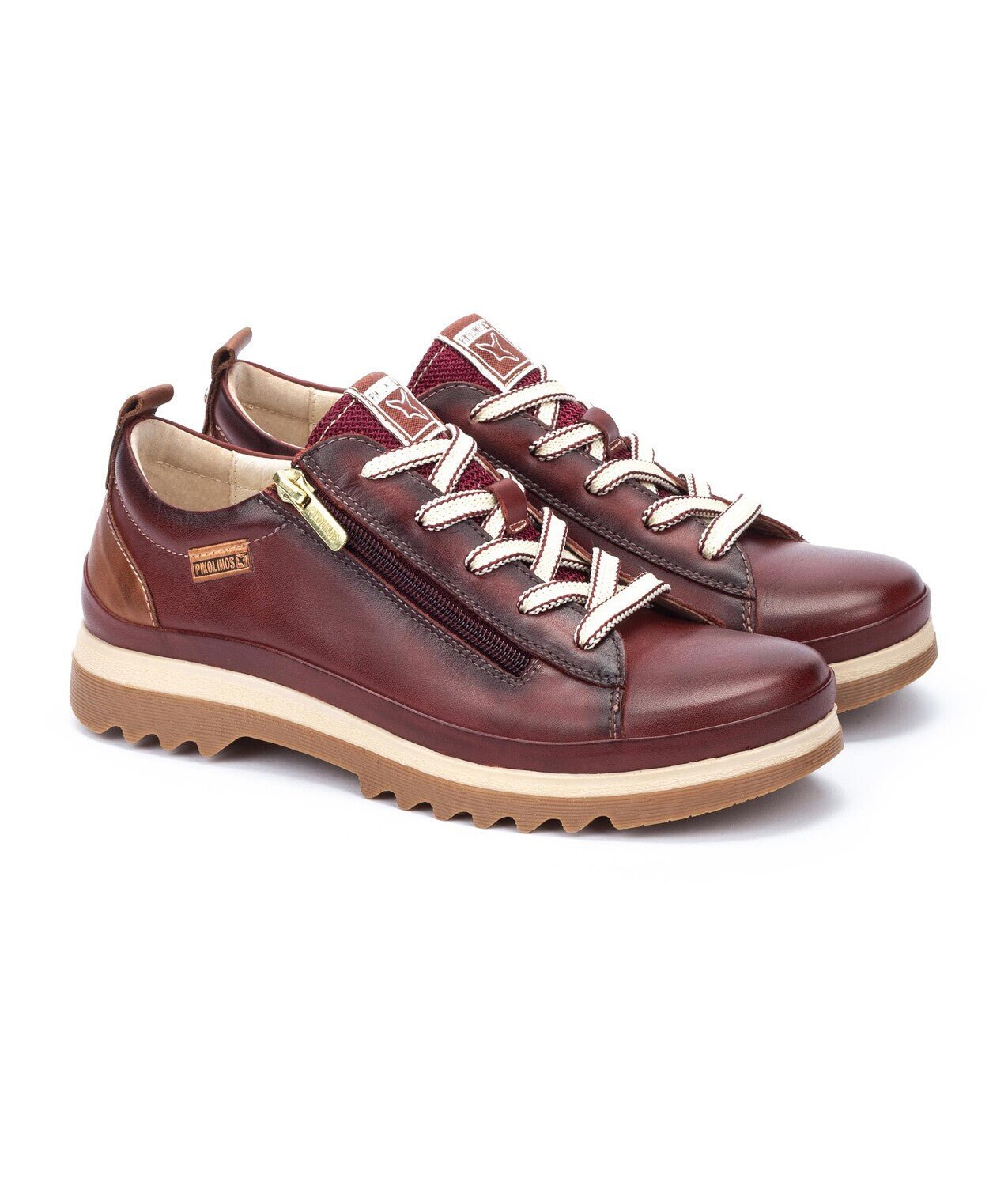 Sneaker donna 'Vigo' con lacci e zip - Rosso - ChaplinshoesSneaker da donna con lacci e zip 'Vigo' - RossoPikolinos