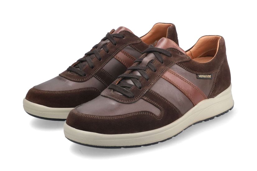 Zapatilla deportiva con cordones para hombre 'Vito' - mezcla de marrones - Chaplinshoes'Vito' Zapatillas de hombre con cordones - mix marrónMephisto