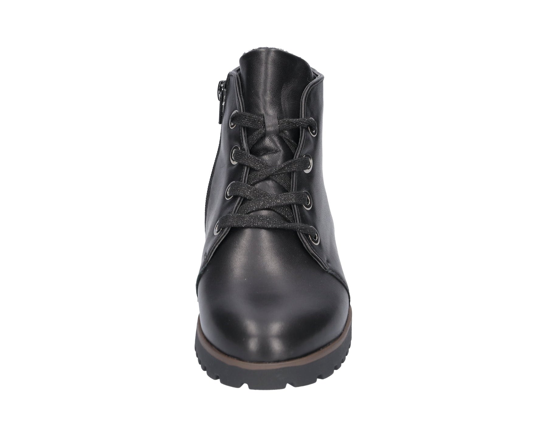 Bota feminina de corte largo (H) com zíper e renda 'H-Teresa' - verde
