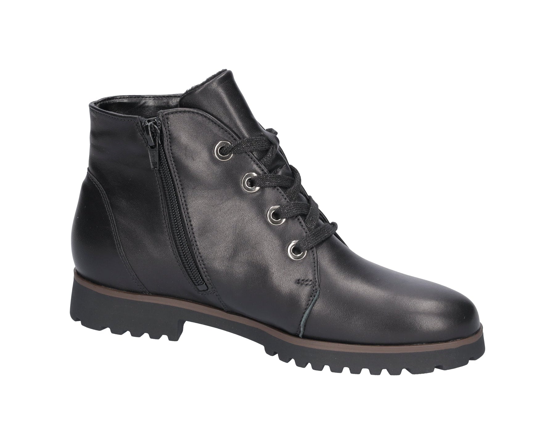 Bota feminina de corte largo (H) com zíper e renda 'H-Teresa' - verde