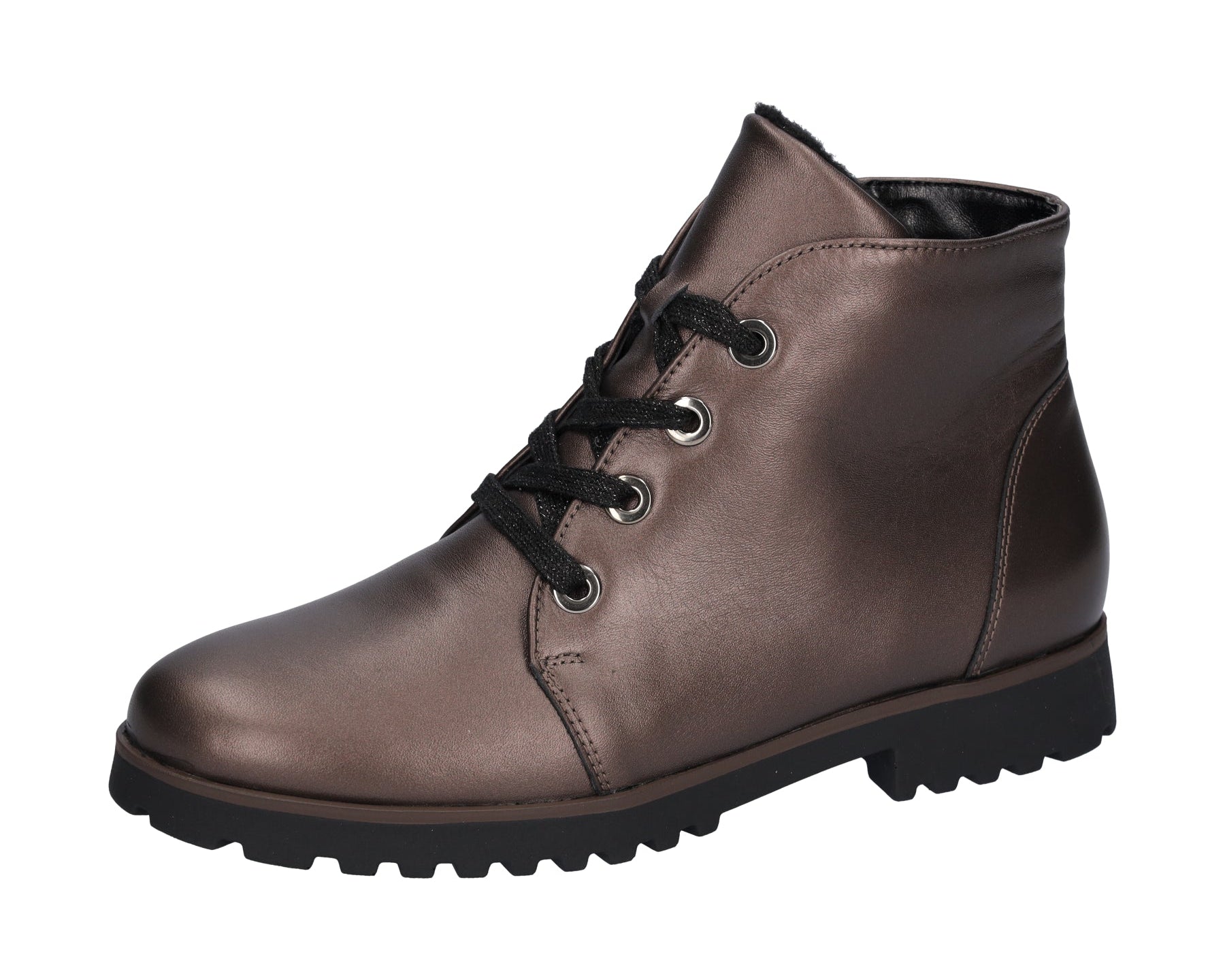 Bota feminina de corte largo (H) com zíper e renda 'H-Teresa' - verde