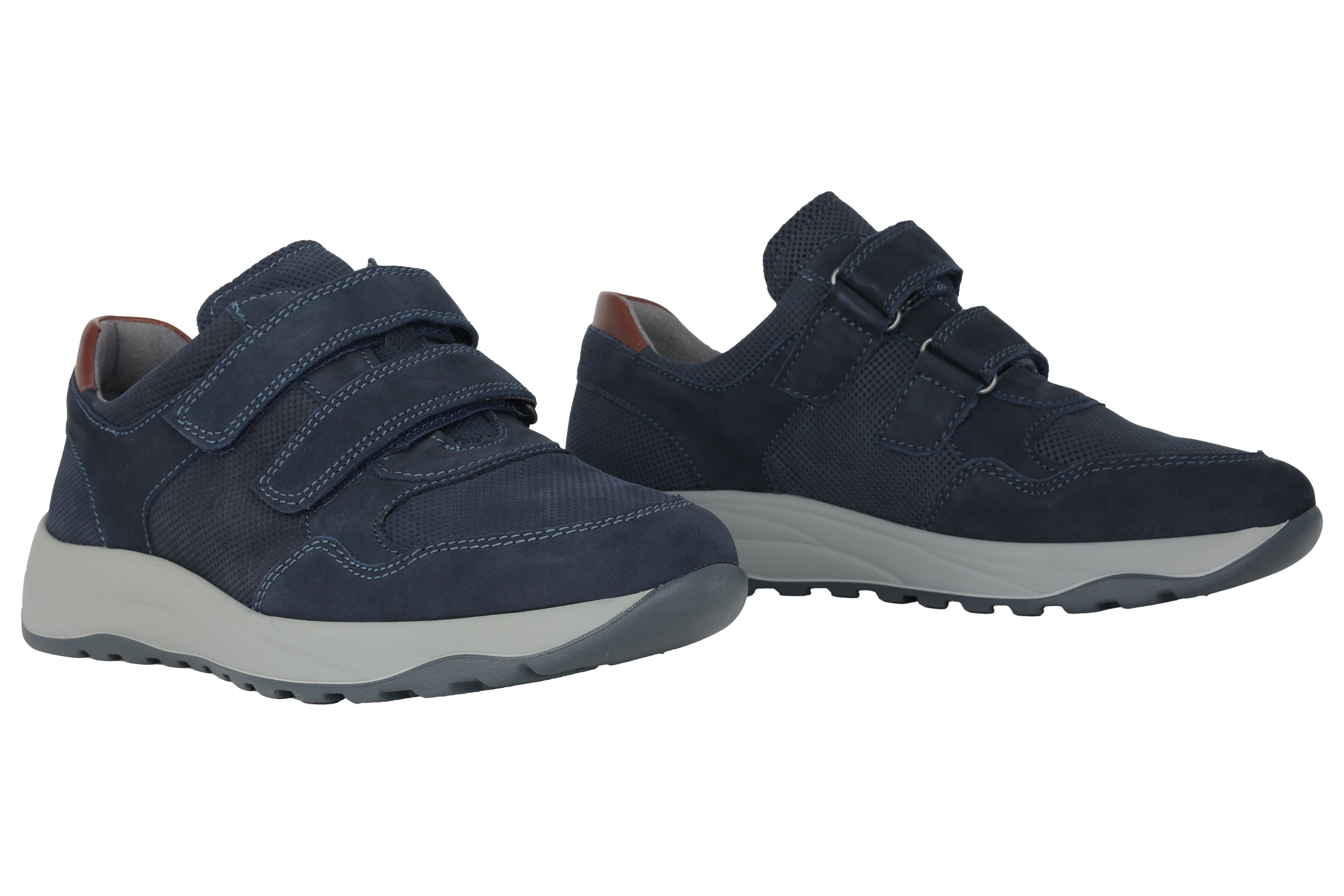 'K-John' herenschoenen met VERY WIDE fit (K) bandjes - blauw