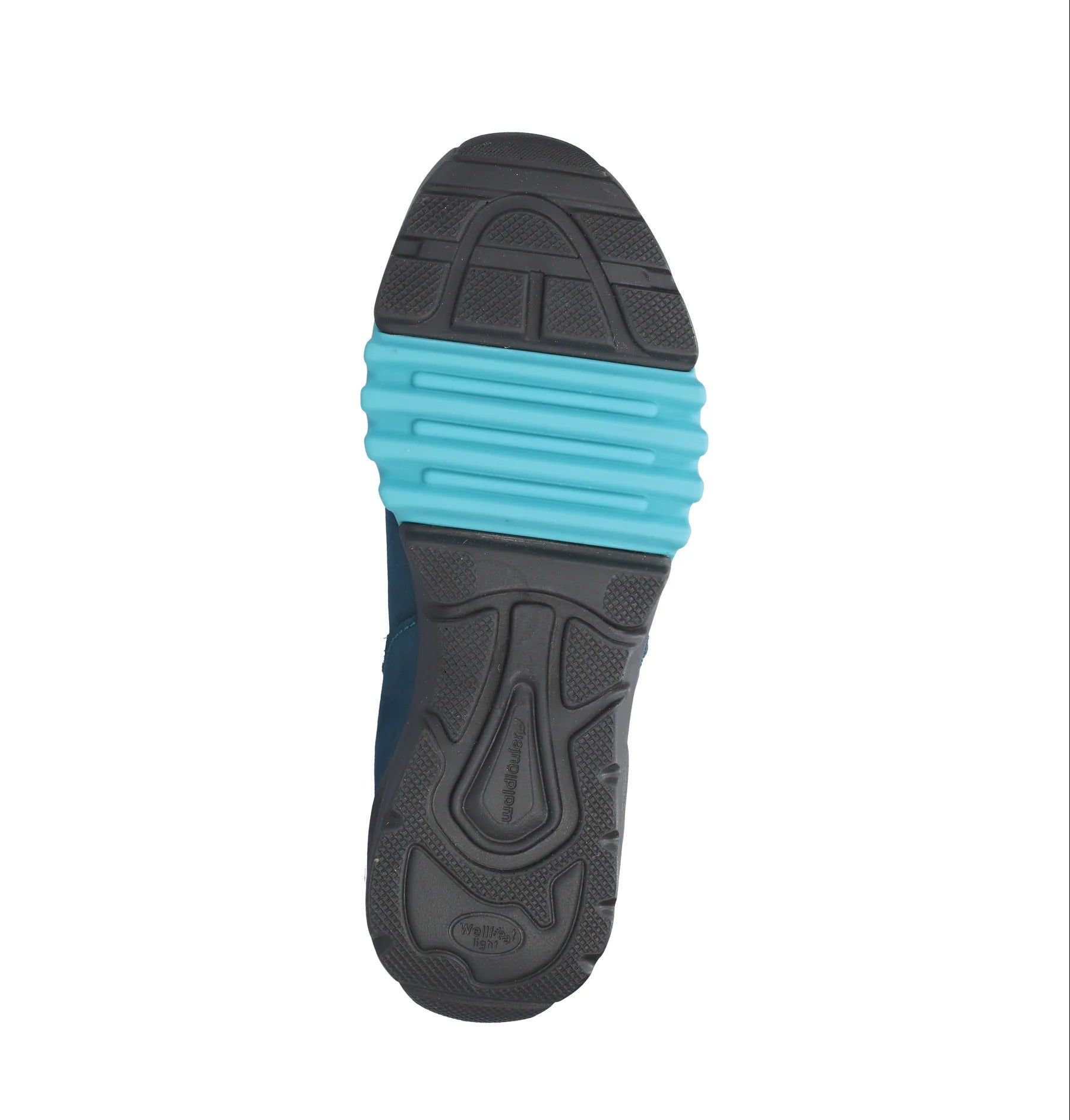 'H-Amiata' women's wide fit (H) waterproof walking sneaker - blue