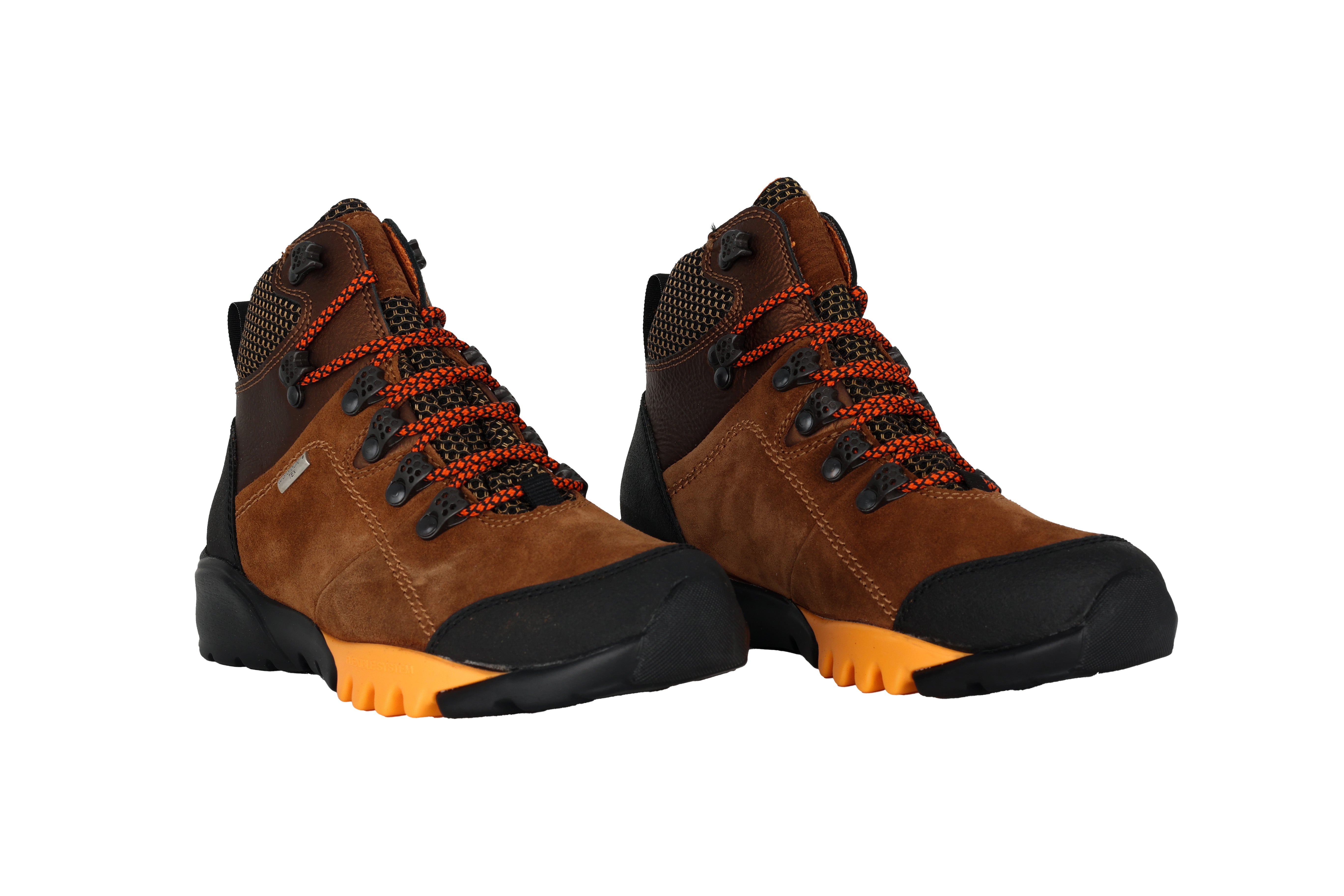 'H-Amiata' women's wide fit (H) walking waterproof boot - brown