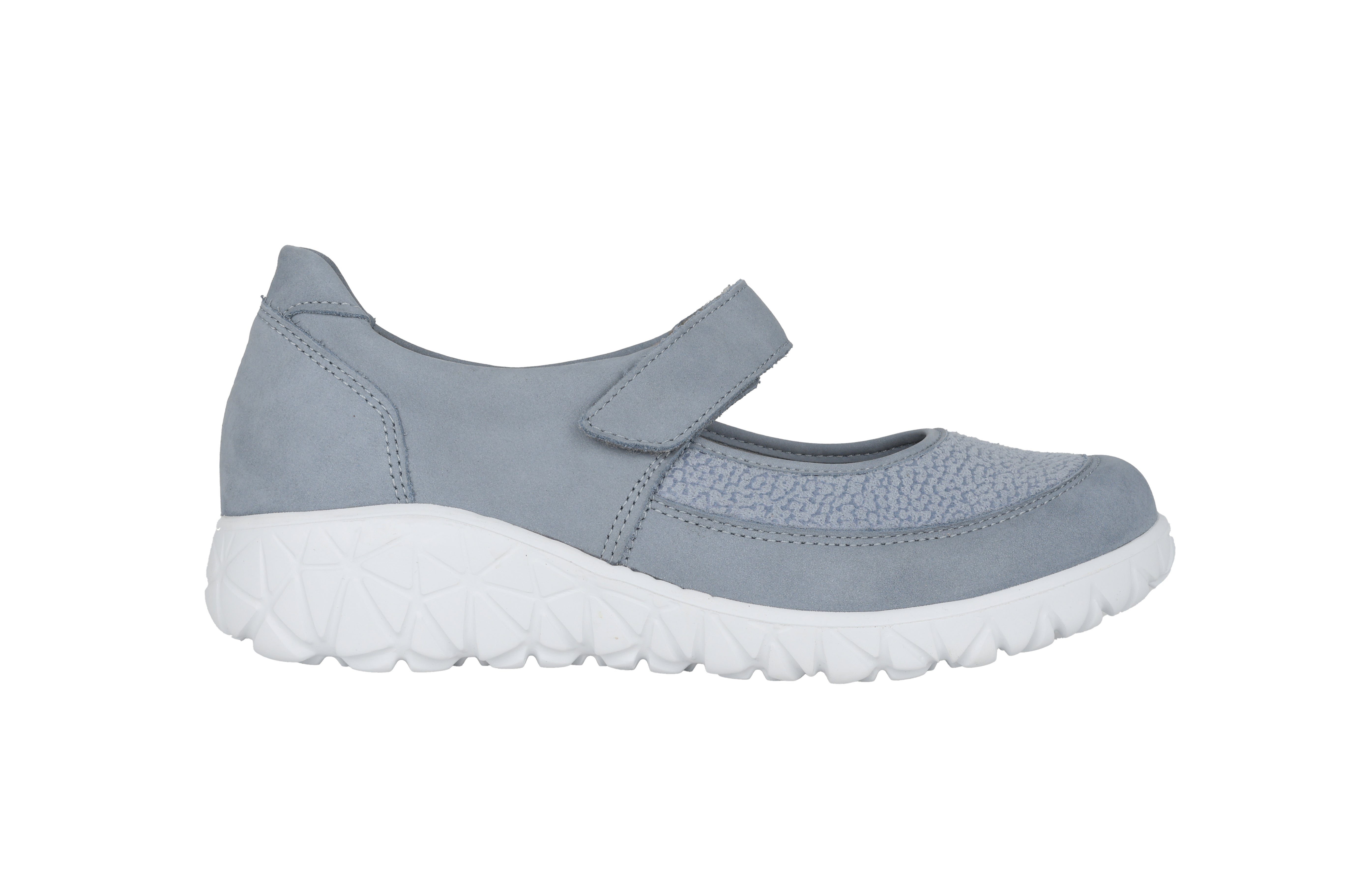 'Havy' women's wide fit (H) strap shoe - blue