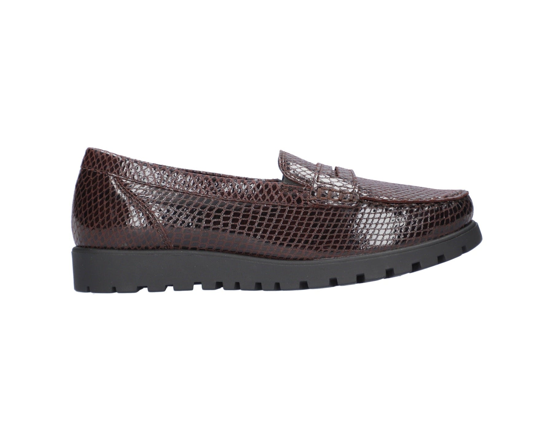 'Hegli' dame loafer i bred pasform (H) - brun