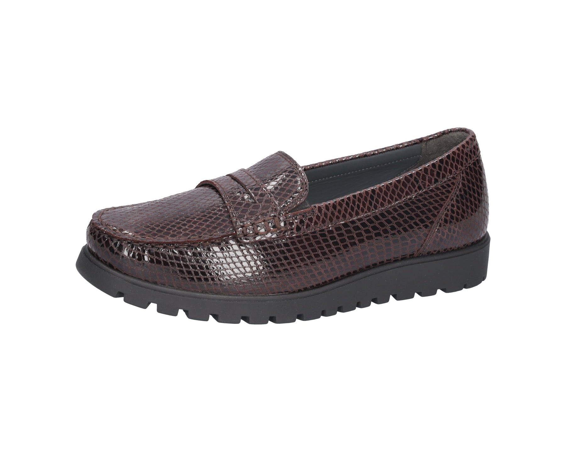 'Hegli' dame loafer i bred pasform (H) - brun