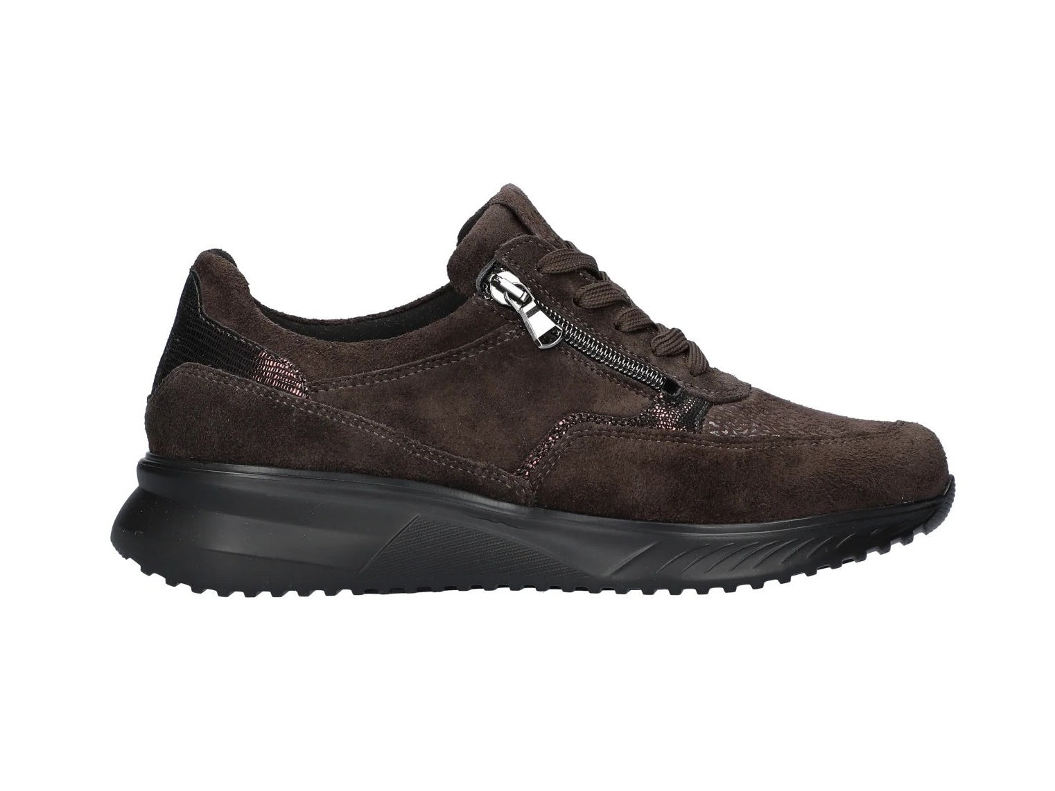 Sznurowane buty damskie 'Kalea' na bardzo szeroką stopę (K) - szare