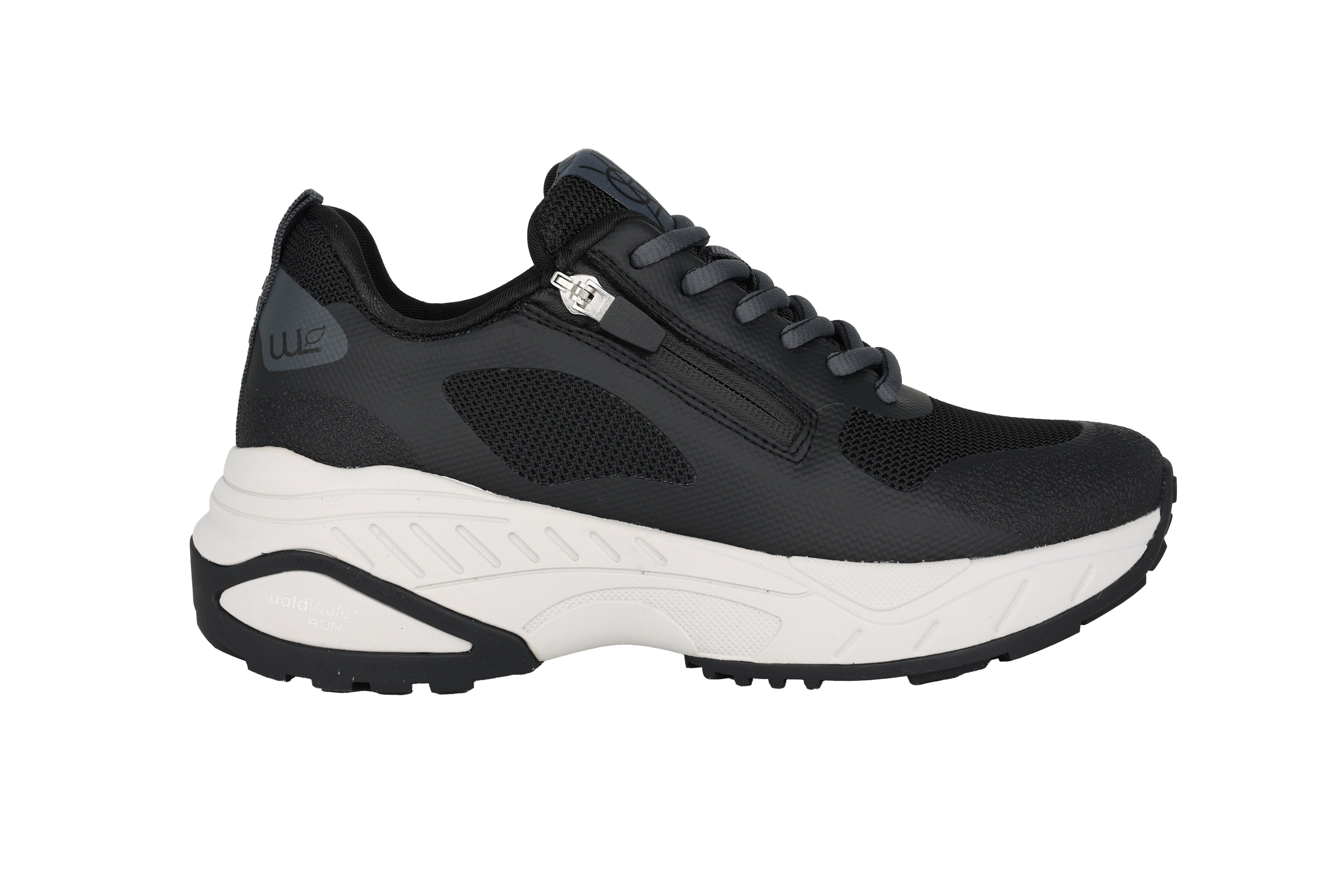 'H Pepper' hardloopsneaker met brede pasvorm (H) voor dames - Zwart