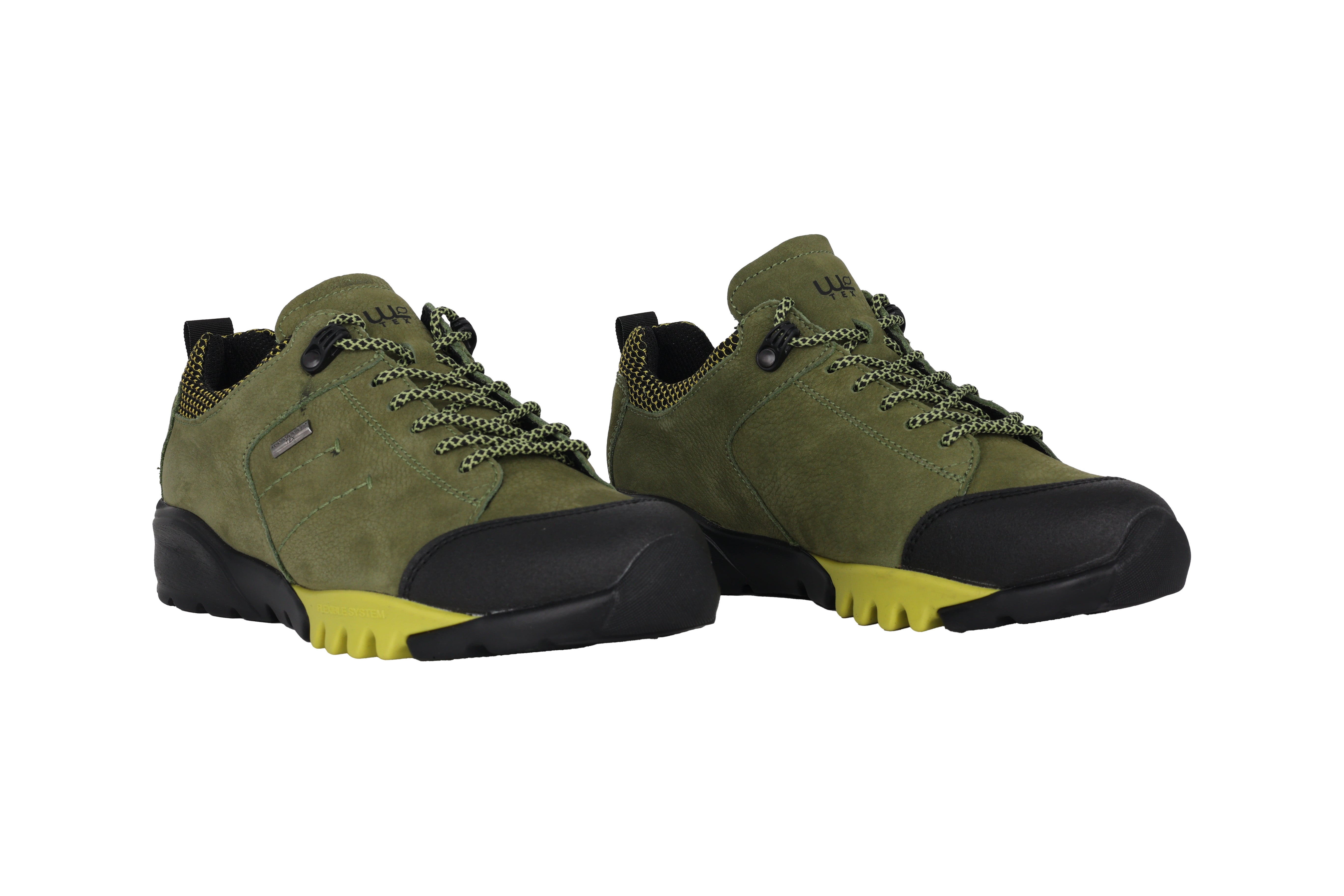 'H-Amiata' women's wide fit (H) waterproof walking sneaker - green