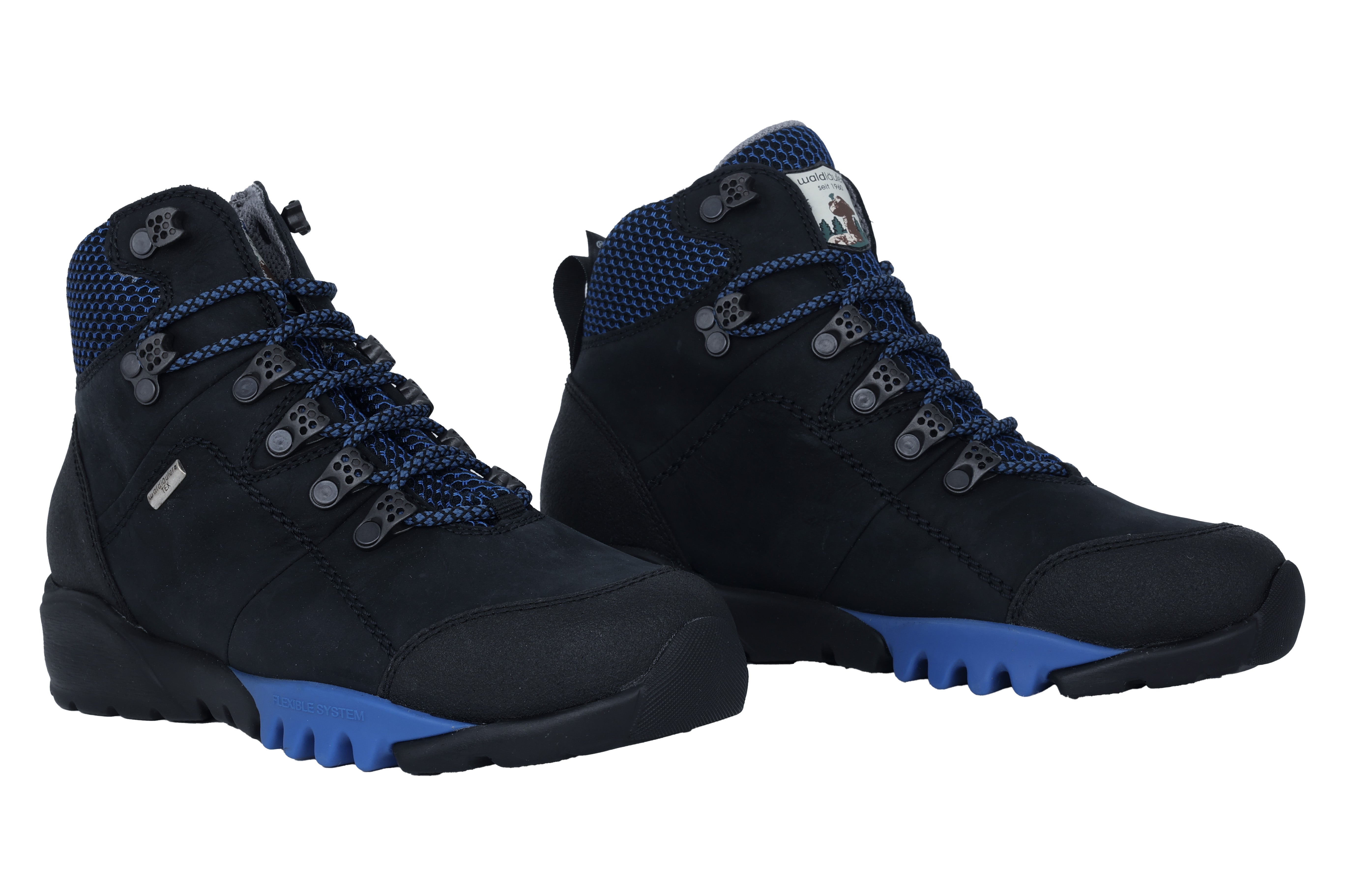 'H-Amiata' waterdichte dameslaars met brede pasvorm (H) - Zwart