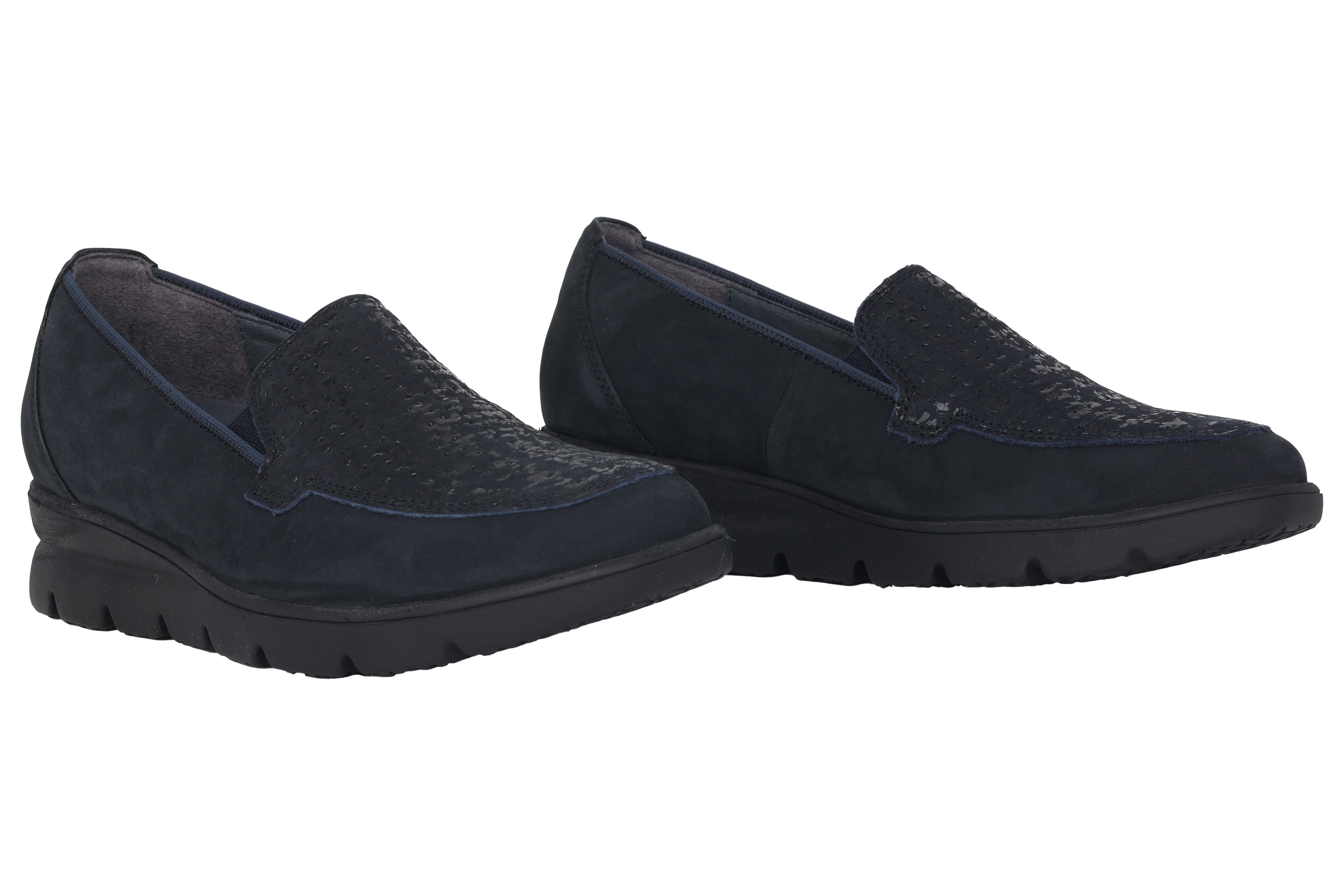Mocasín de mujer 'H-Bruni' de corte ancho (H) - Azul