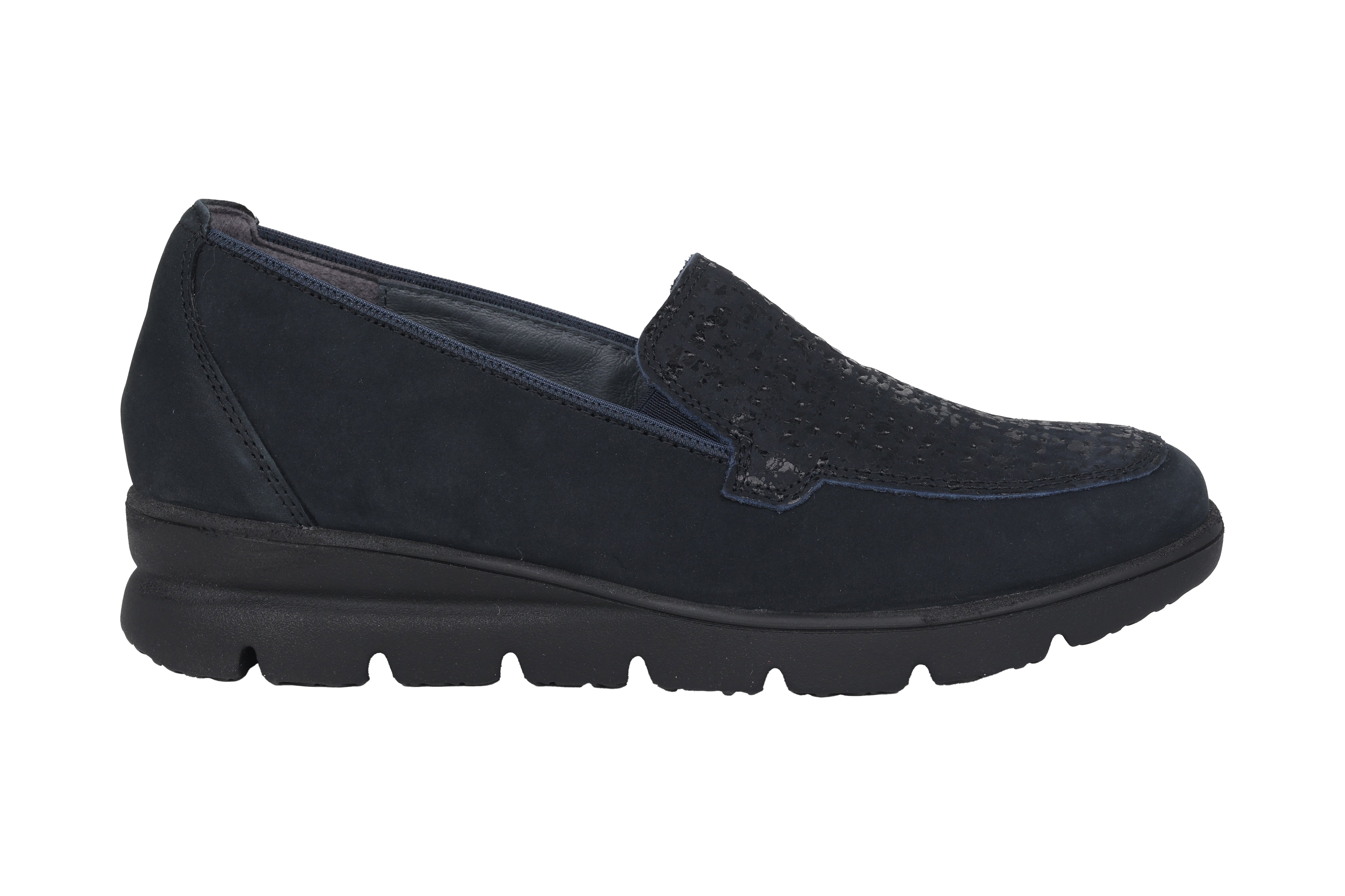 Mocasín de mujer 'H-Bruni' de corte ancho (H) - Azul