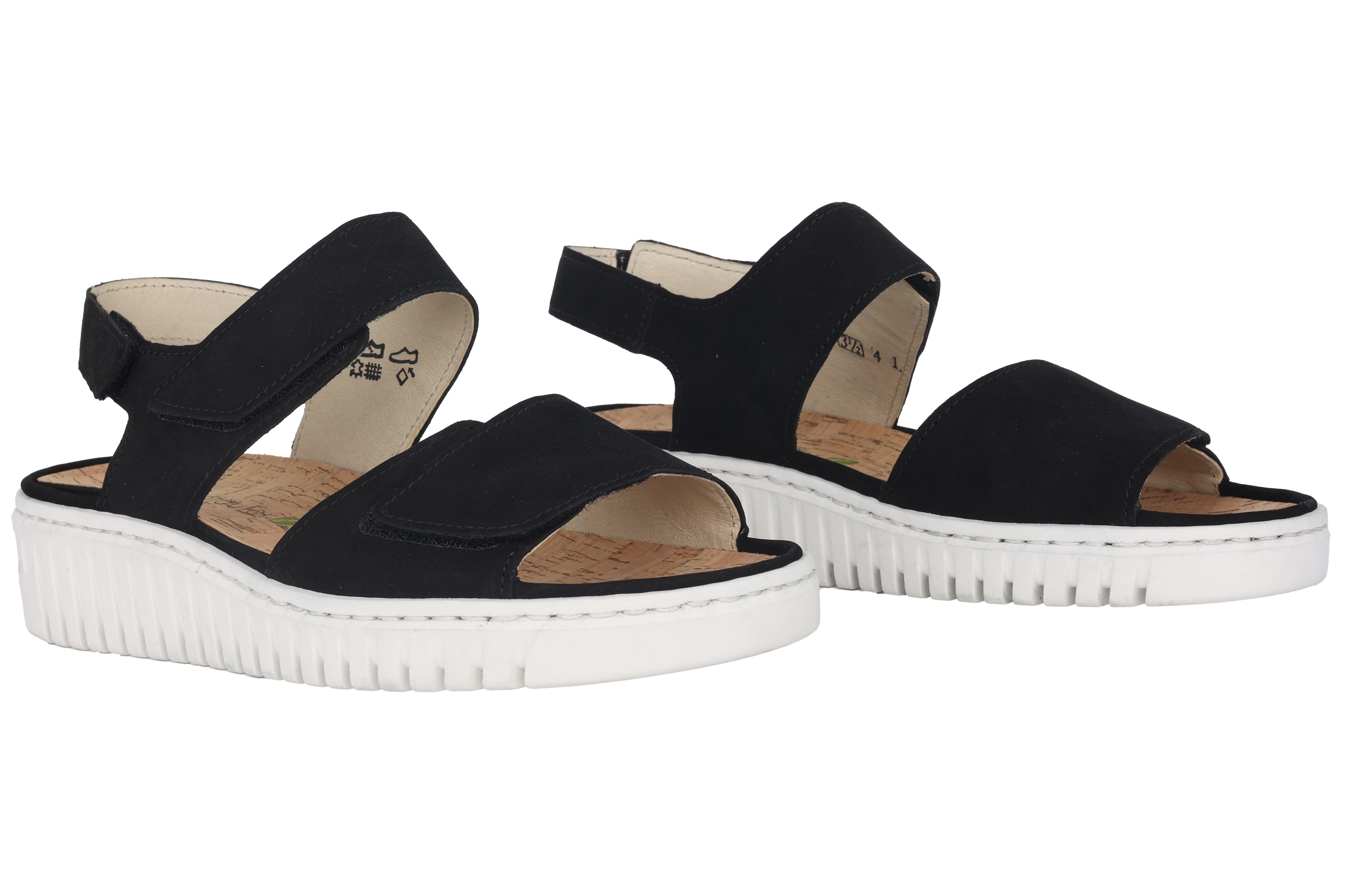 Sandale femme coupe large (H) 'H-Willow' - noir