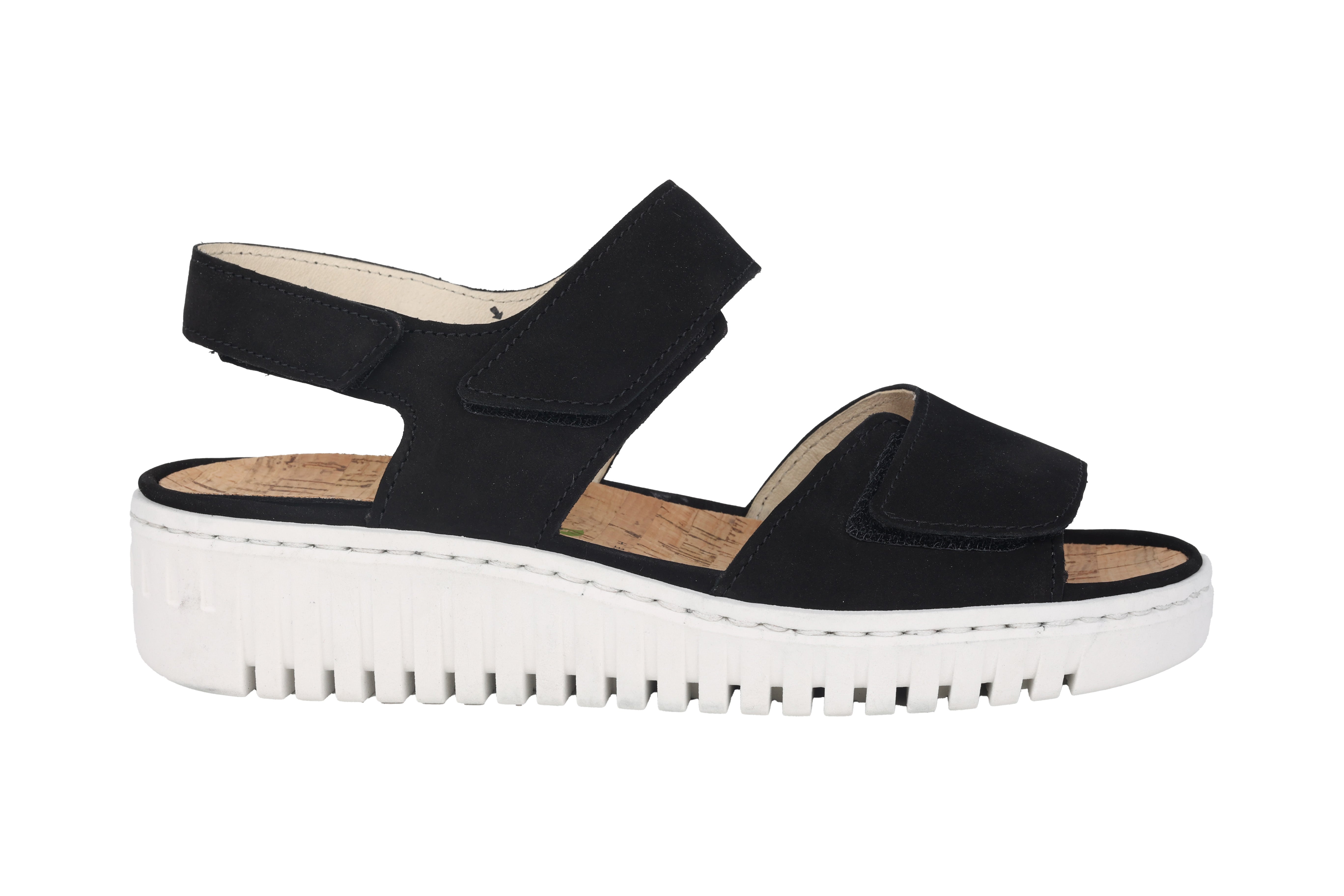 Sandale femme coupe large (H) 'H-Willow' - noir